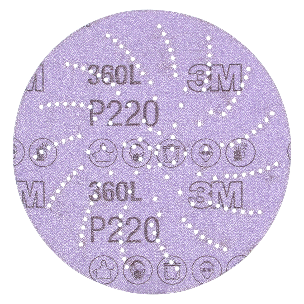 3M 7100077547 | Xtract 5" Diameter 360L P220 Grit Aluminum Oxide Film Disc