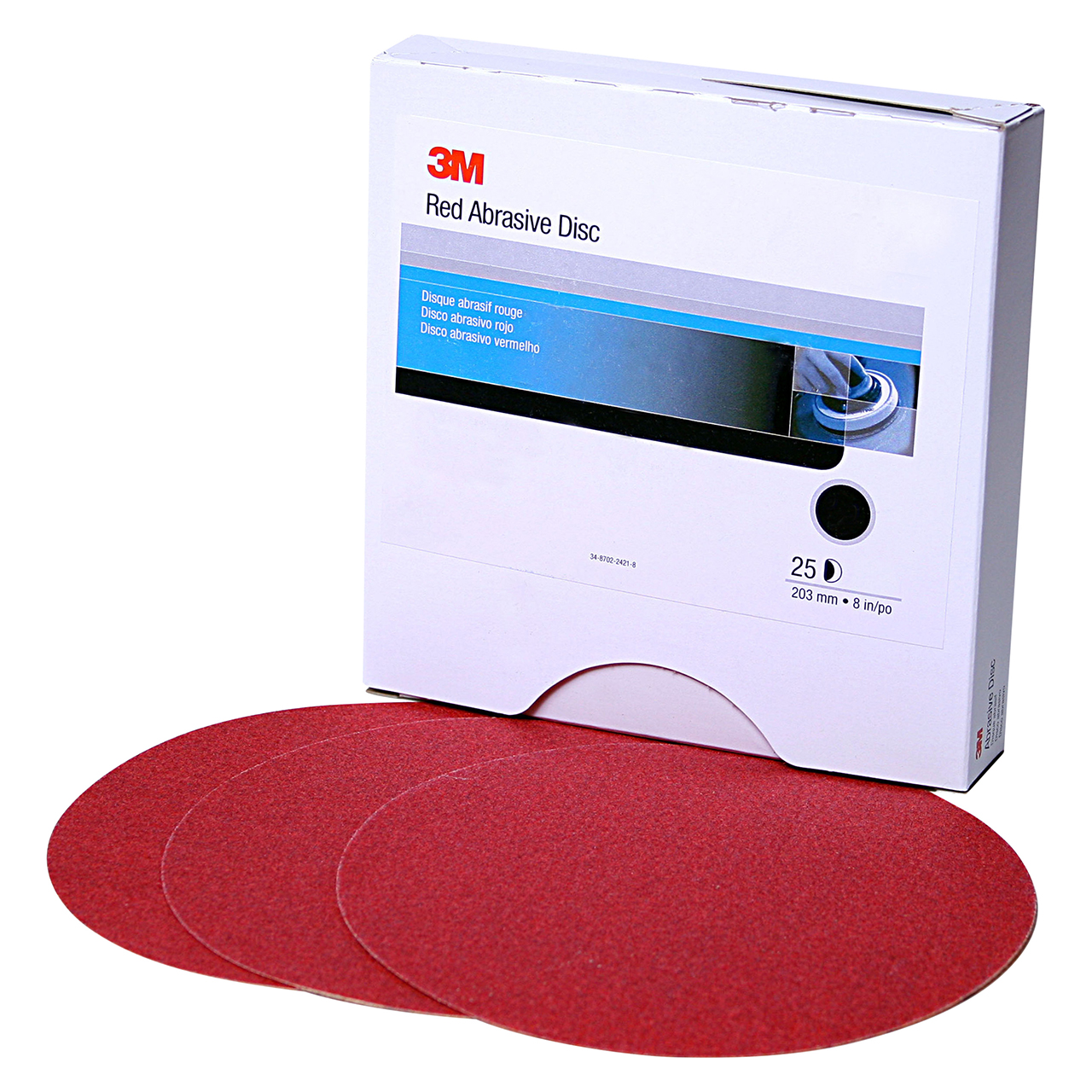 3M 7000119855 | 01297 Hookit 5" Diameter 316U A Weight Medium P220 Grit Aluminum Oxide Red Abrasive Disc