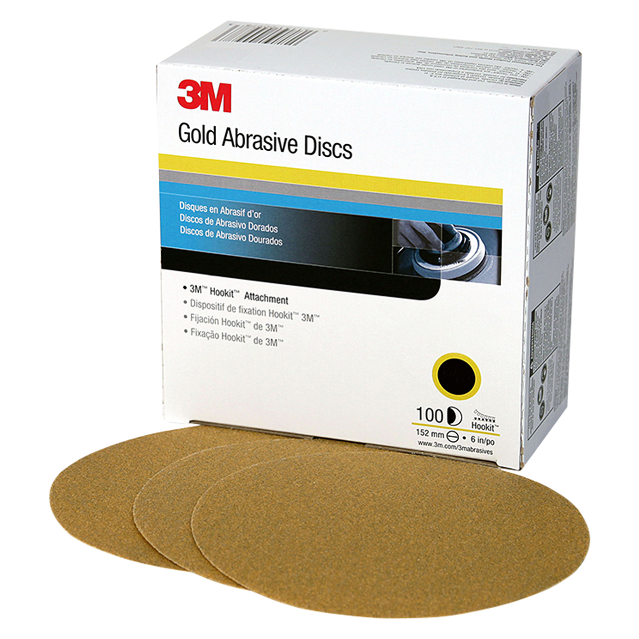 3M 7000119715 | 00977 Hookit 6" Diameter 216U A Weight Coarse P240 Grit Aluminum Oxide Gold Disc