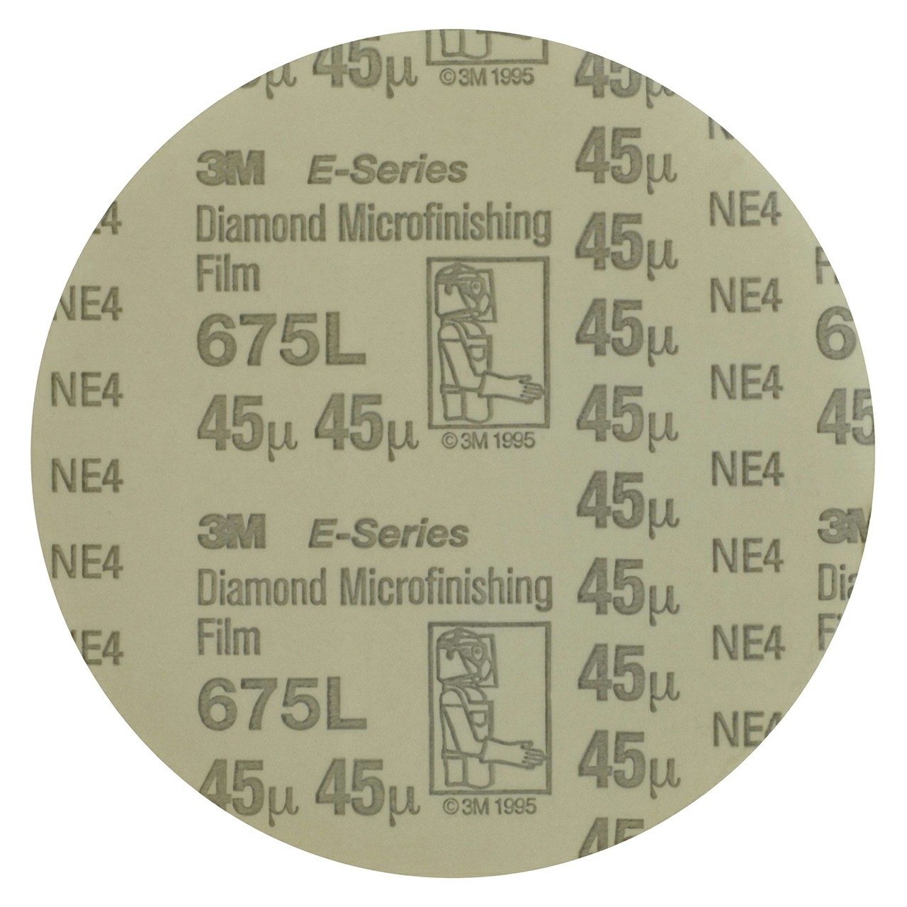 3M 7010533444 | 4" Diameter 675L Diamond Microfinishing Film PSA Disc