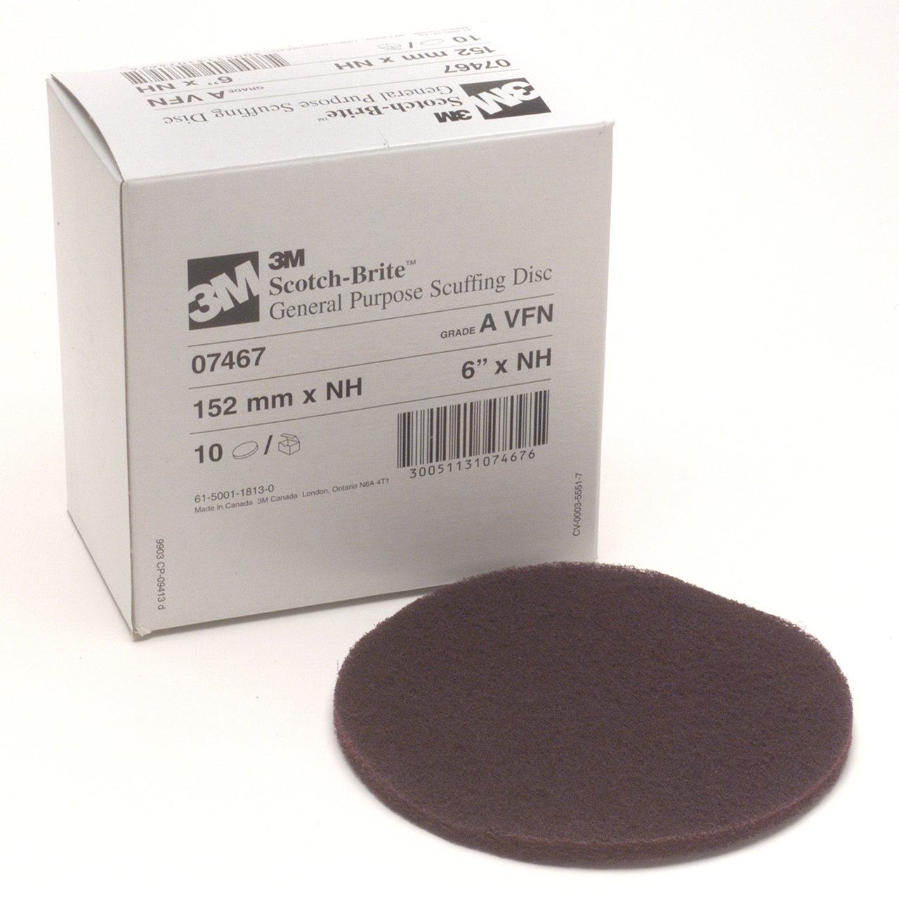3M 7000120838 | 07467 Scotch-Brite 6" Diameter Very Fine Aluminum Oxide Scuffing Disc