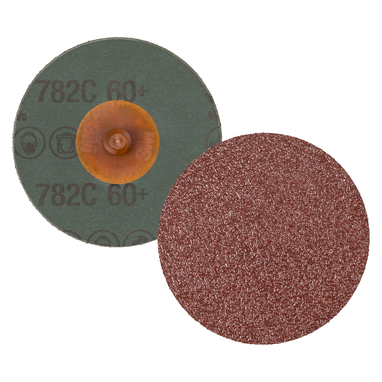 3M 7100100989 | Roloc 2" Diameter 782C 60+ Grit Precision Shaped Ceramic Fibre Disc