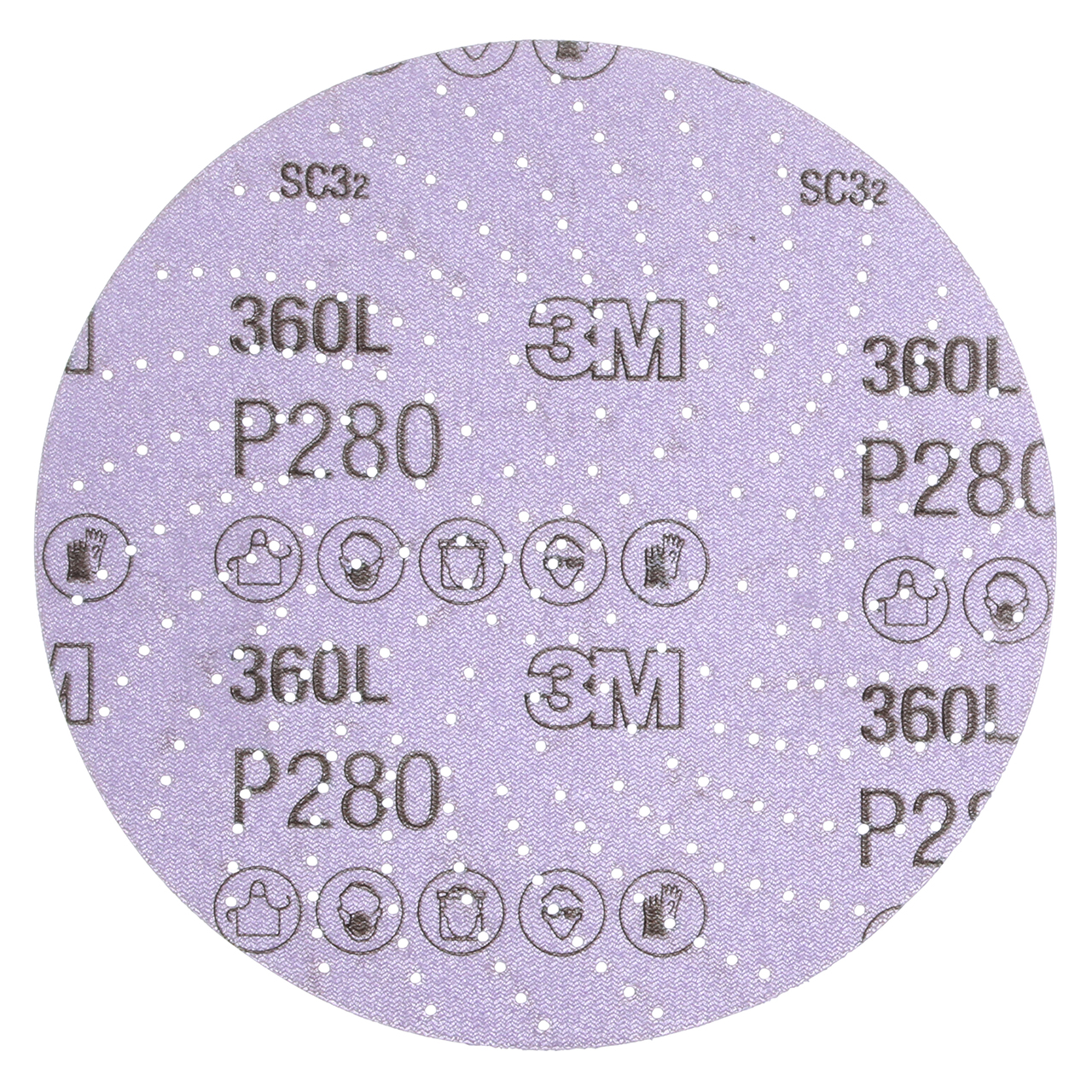 3M 7010029944 | Xtract 6" Diameter 360L P280 Grit Aluminum Oxide Film Disc