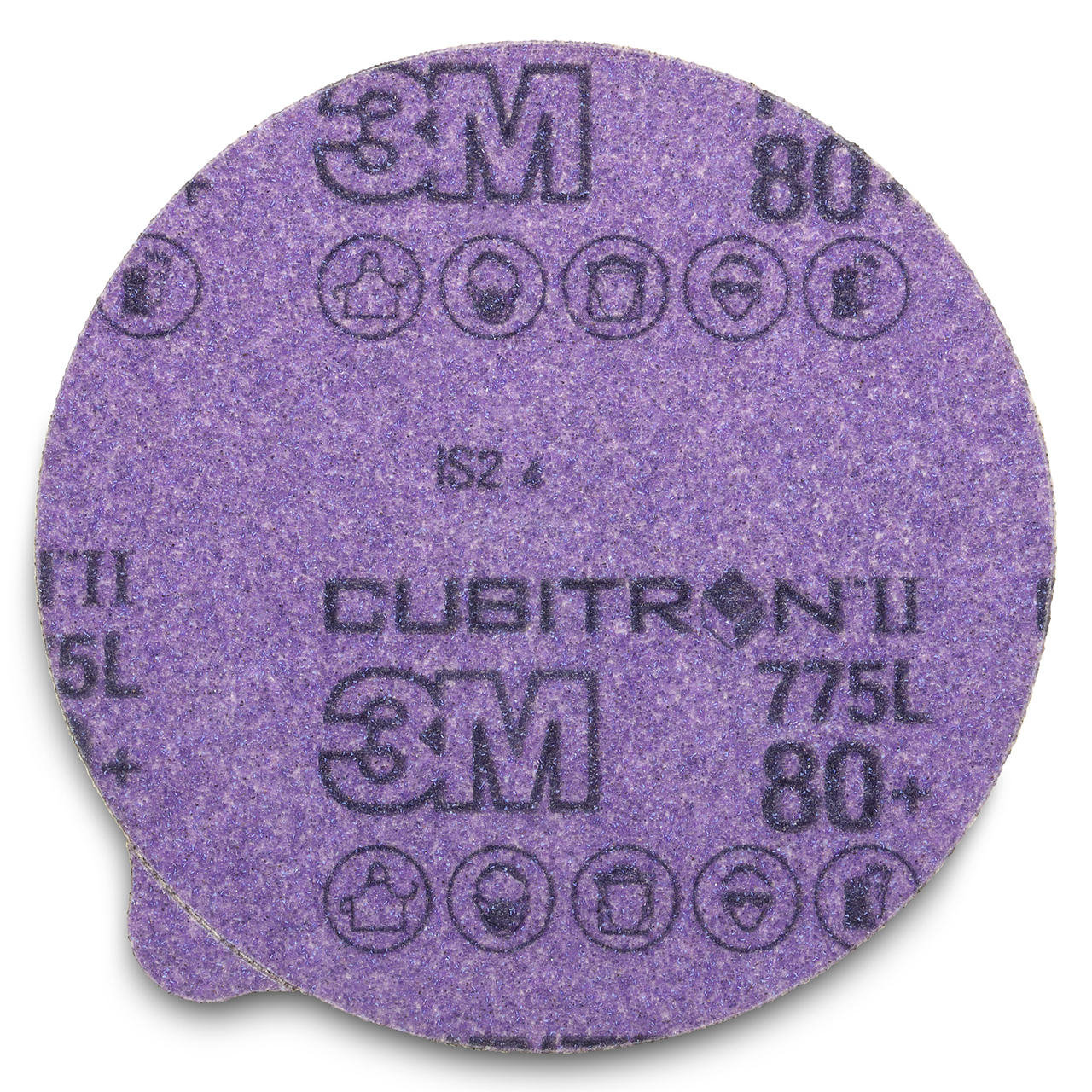 3M 7100048736 | Cubitron II Stikit 5" Diameter 775L 80+ Grit Precision Shaped Ceramic Film Disc