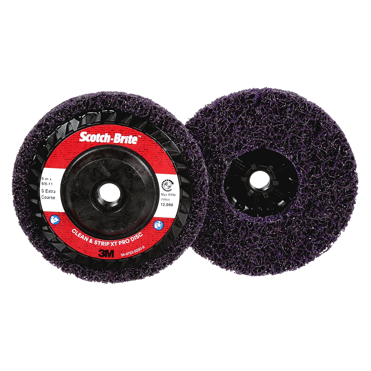 3M 7100177482 | Scotch-Brite 5" Diameter XO-DC Extra Coarse Silicon Carbide Clean and Strip XT Pro Disc