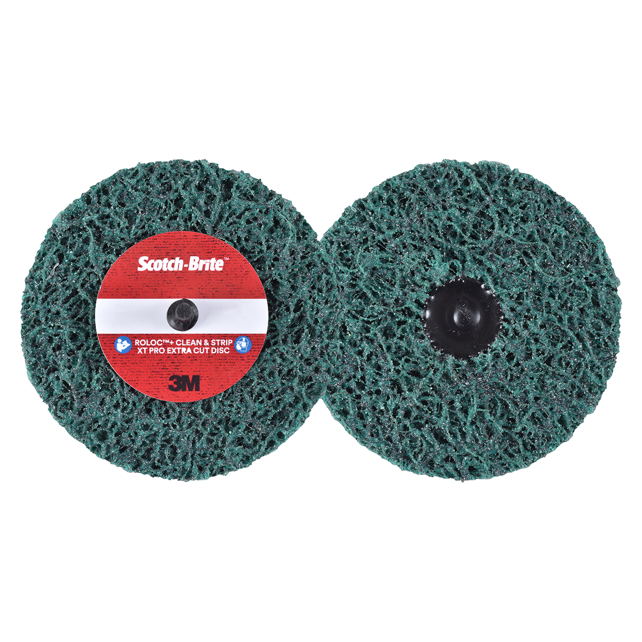 3M 7100173797 | Scotch-Brite Roloc 4" OAD XC-DR+ x 1/2" Hole Diameter Extra Coarse Aluminum Oxide Clean and Strip XT Pro Extra Cut Disc