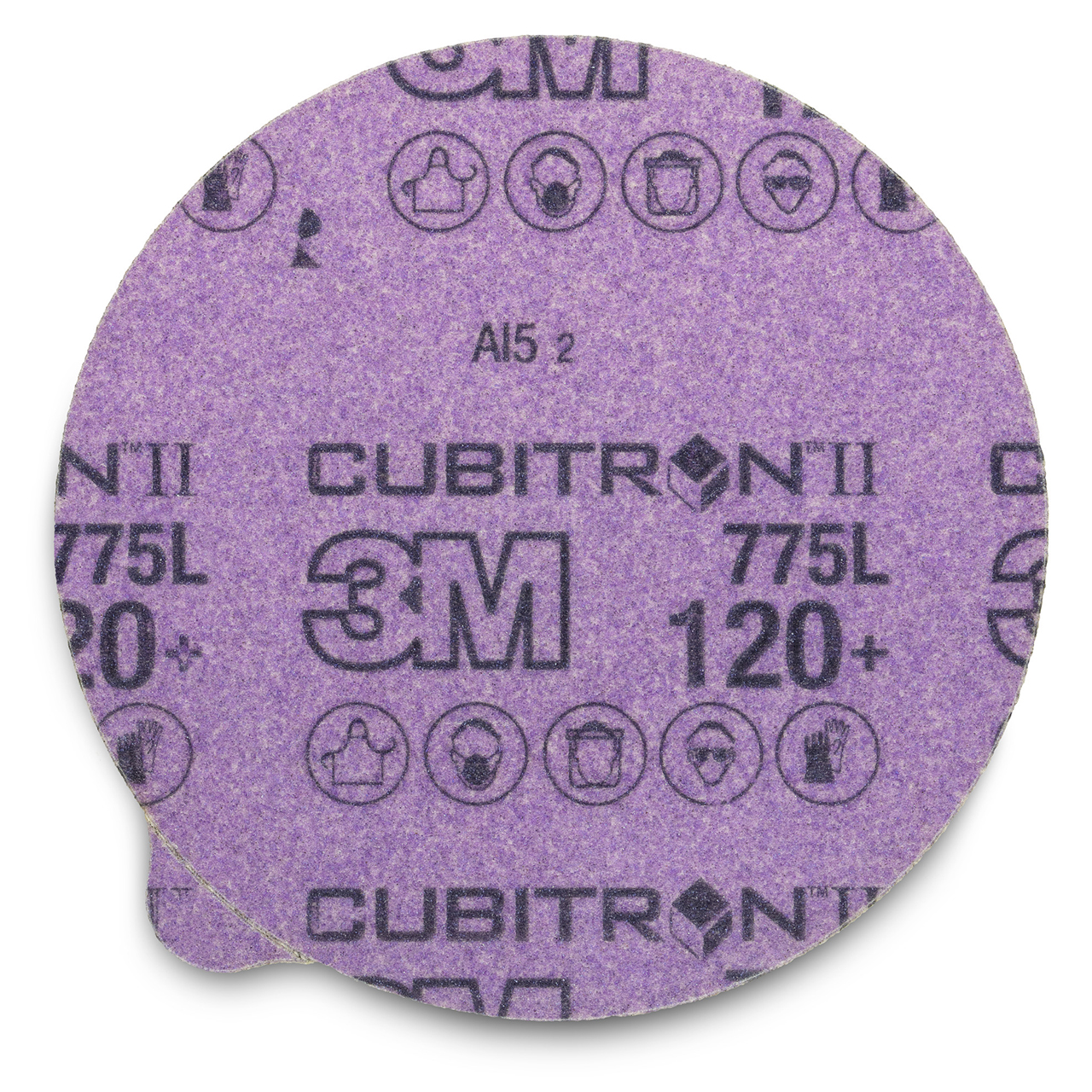 3M 7100045865 | Cubitron II Stikit 5" Diameter 775L 120+ Grit Precision Shaped Ceramic Film Disc