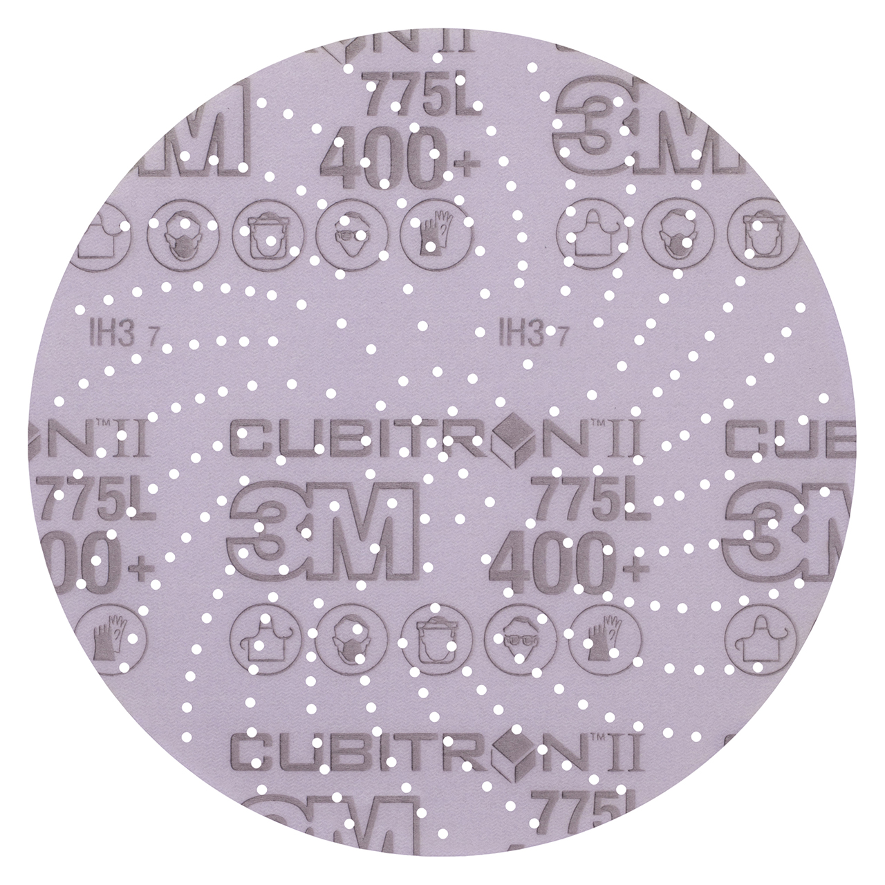 3M 7100246525 | Xtract Cubitron II 8" Diameter 775L 400+ Grit Precision Shaped Ceramic Film Disc