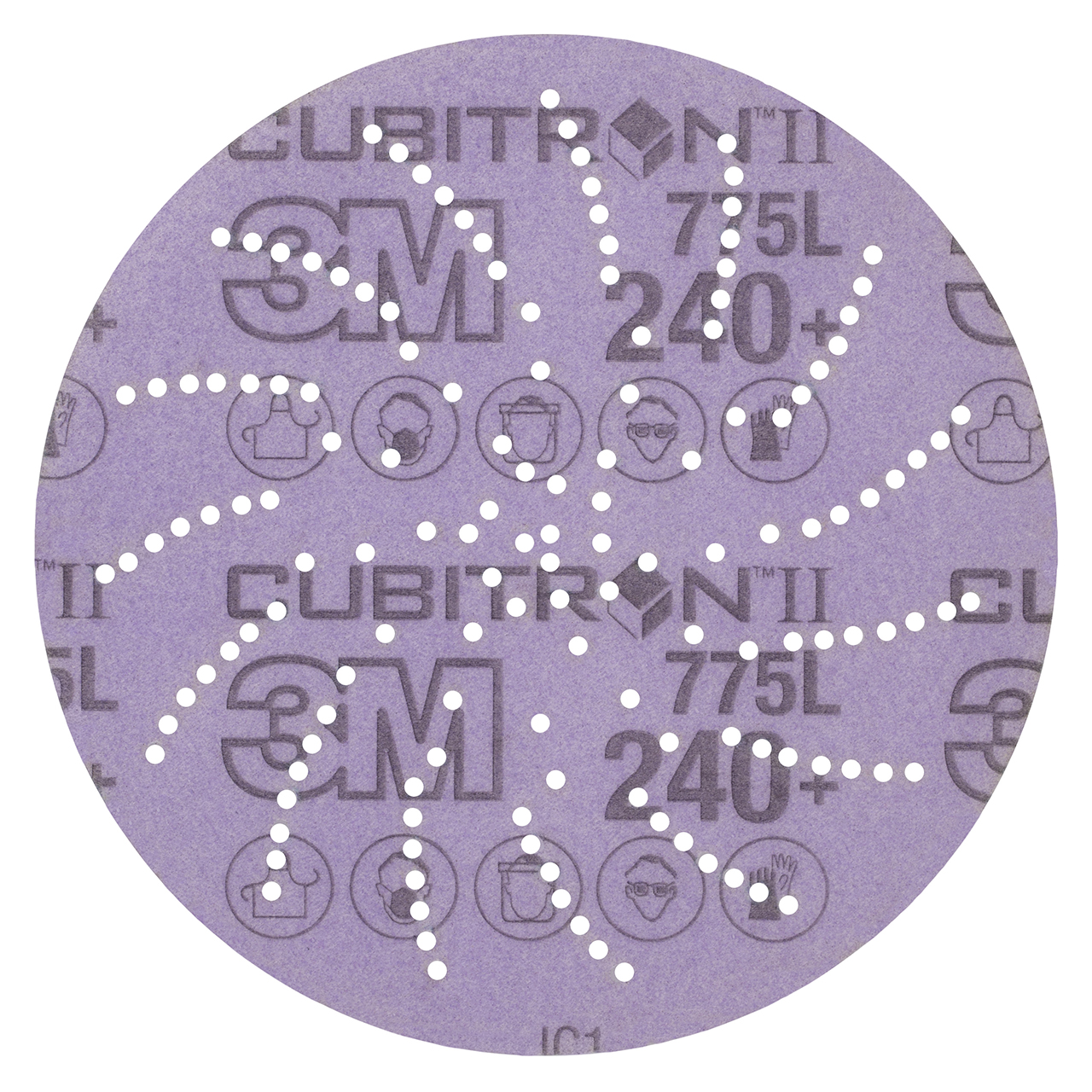 3M 7100145362 | Xtract Cubitron II 5" Diameter 775L 240+ Grit Precision Shaped Ceramic Film Disc