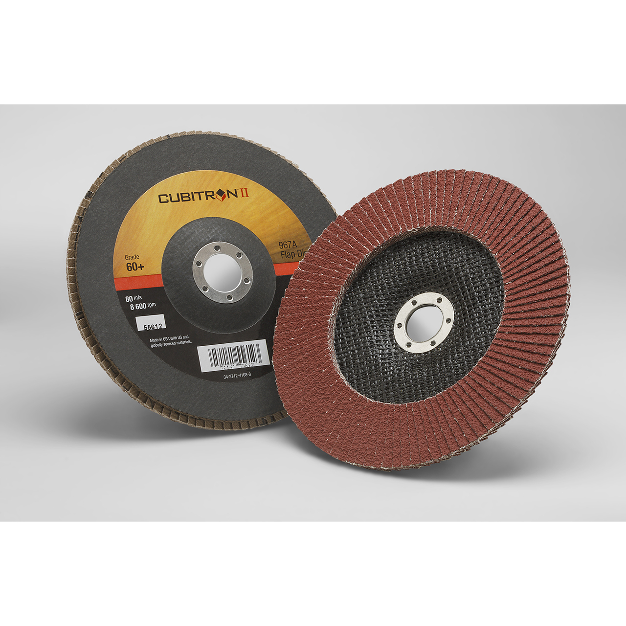 3M 7000148185 | Cubitron II 7" OAD 967A x 7/8" Hole Diameter Y Weight 60+ Grit Precision Shaped Ceramic Flap Disc