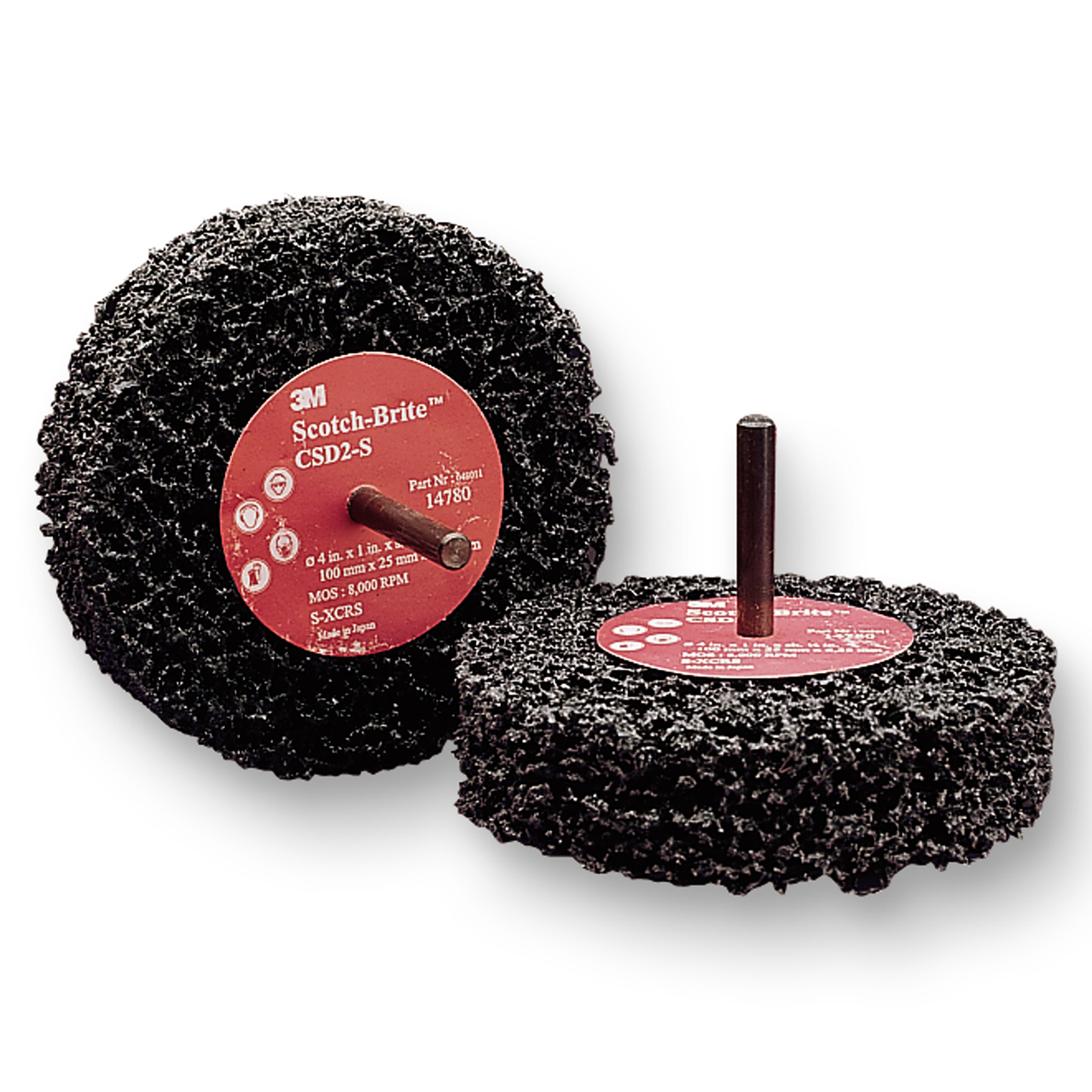 3M 7000120702 | Scotch-Brite 4" OAD C1-ZS x 1/4" Hole Diameter Extra Coarse Silicon Carbide Clean and Strip Disc