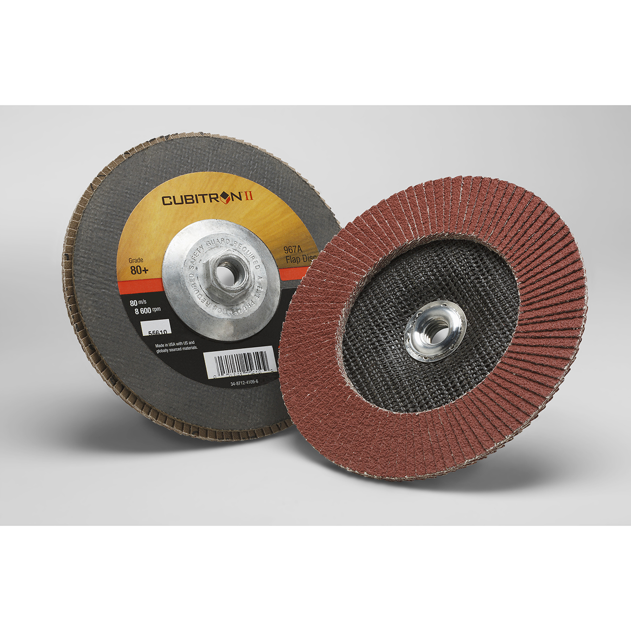 3M 7100055948 | Cubitron II 7" Diameter 967A Y Weight 80+ Grit Precision Shaped Ceramic Flap Disc