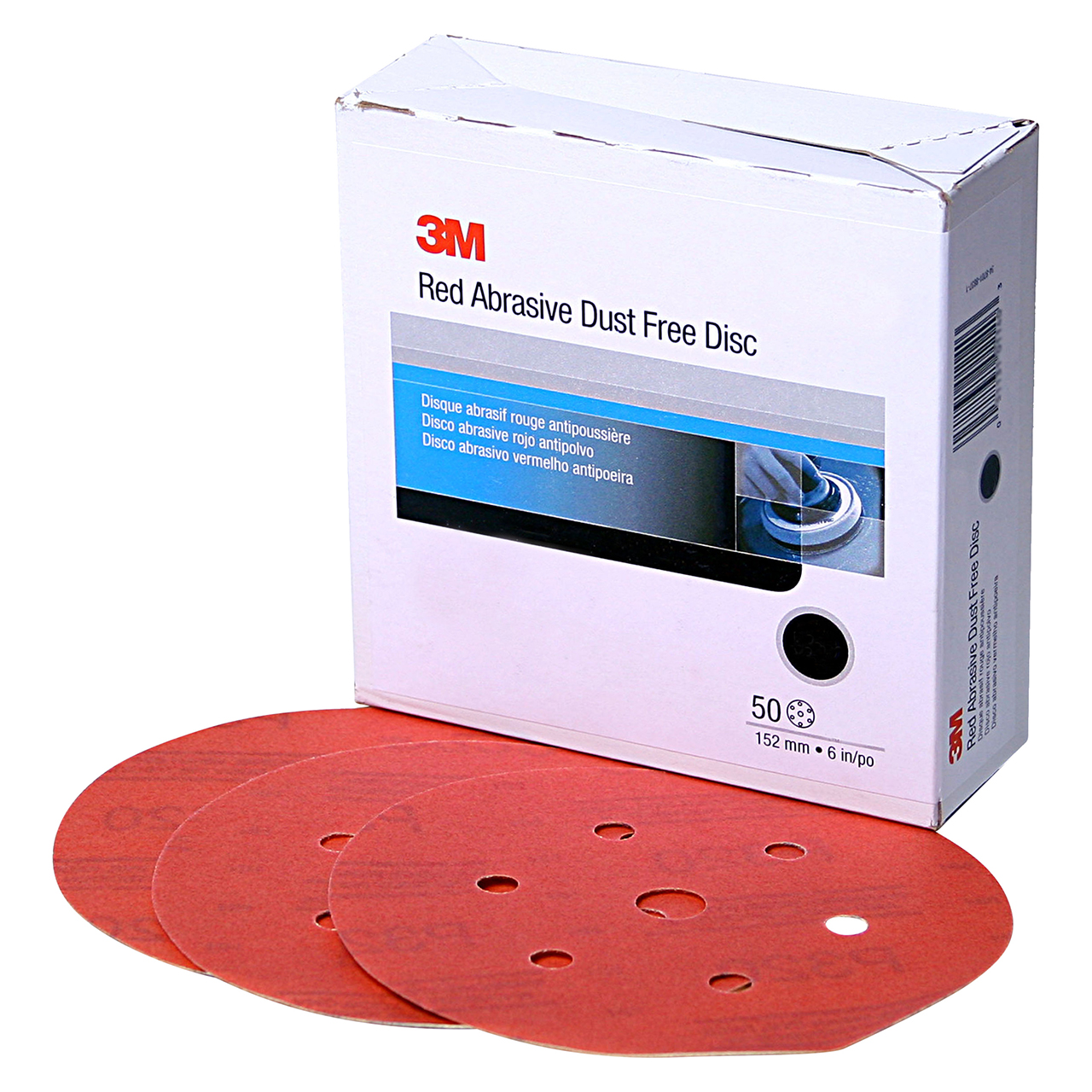 3M 7000045459 | 01144 Hookit 6" Diameter 316U A Weight Coarse P150 Grit Aluminum Oxide Red Abrasive Disc