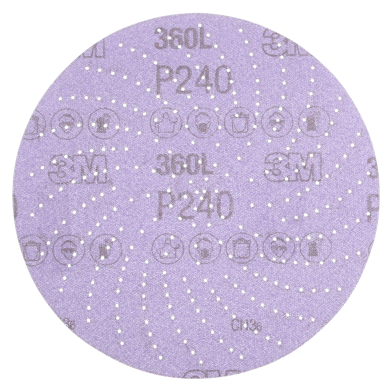 3M 7100077621 | Xtract 6" Diameter 360L P240 Grit Aluminum Oxide Film Disc