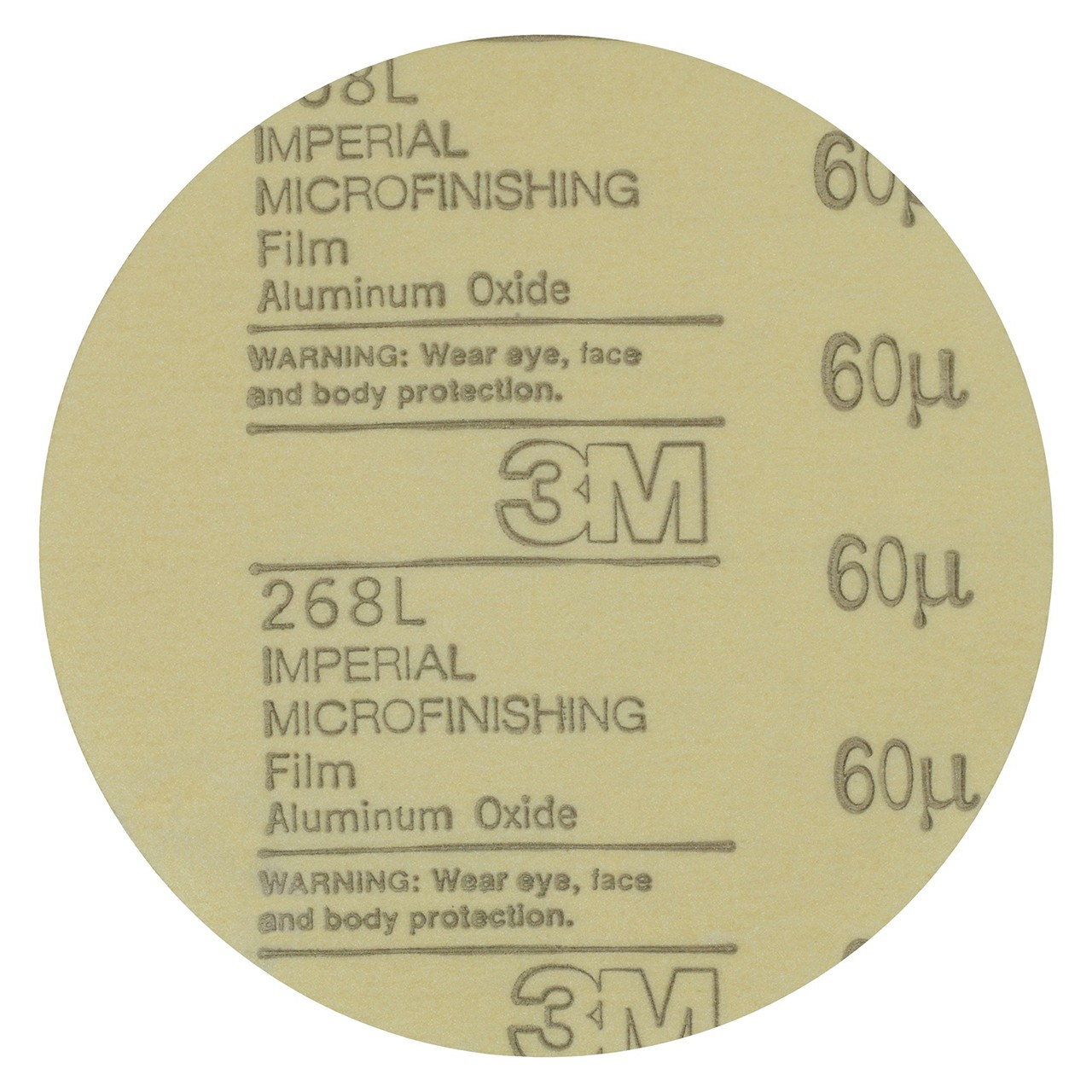 3M 7010359488 | 1" Diameter 268L Aluminum Oxide Microfinishing PSA Film Disc