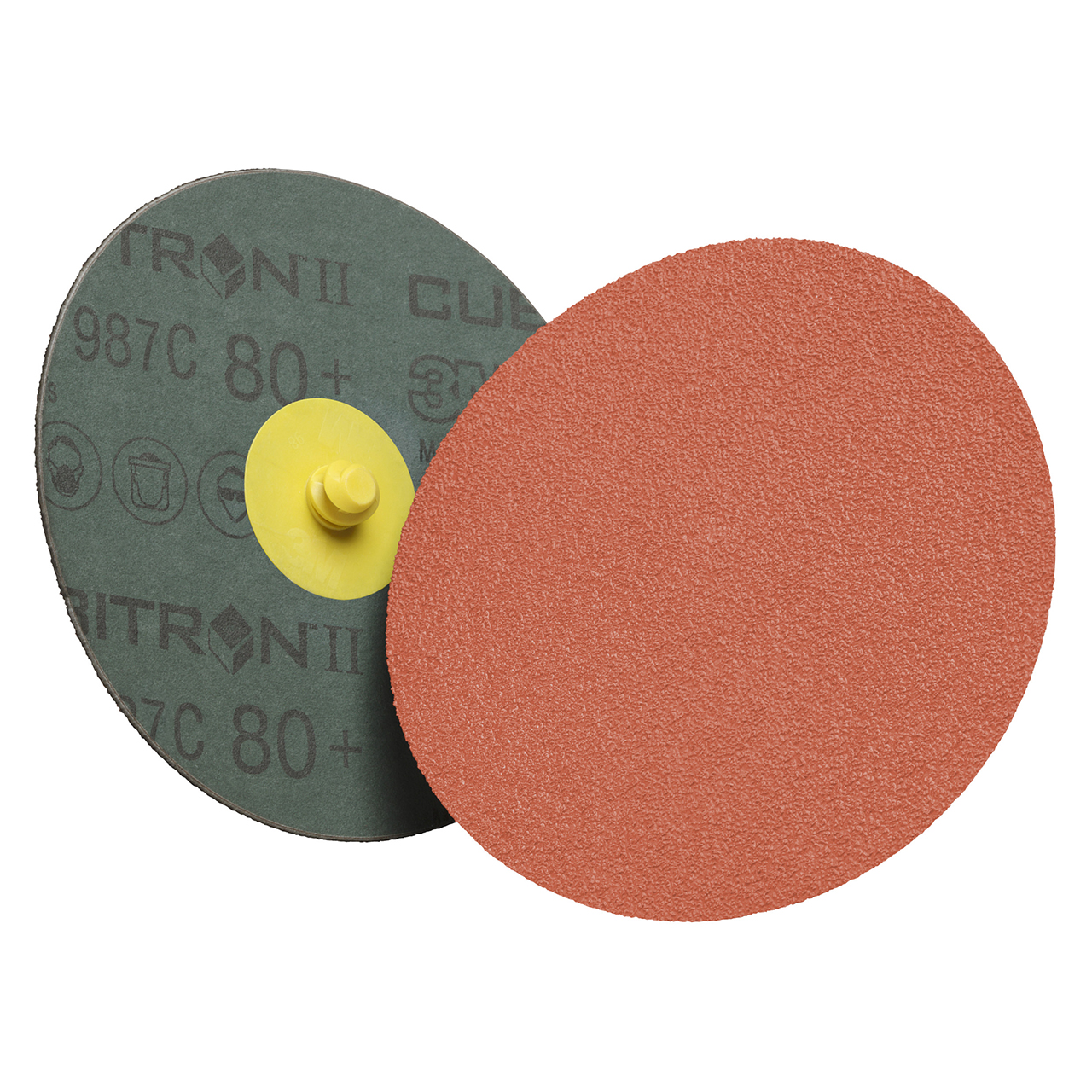 3M 7100050302 | Cubitron II Roloc 3" Diameter 987C 80+ Grit Precision Shaped Ceramic Fiber Disc