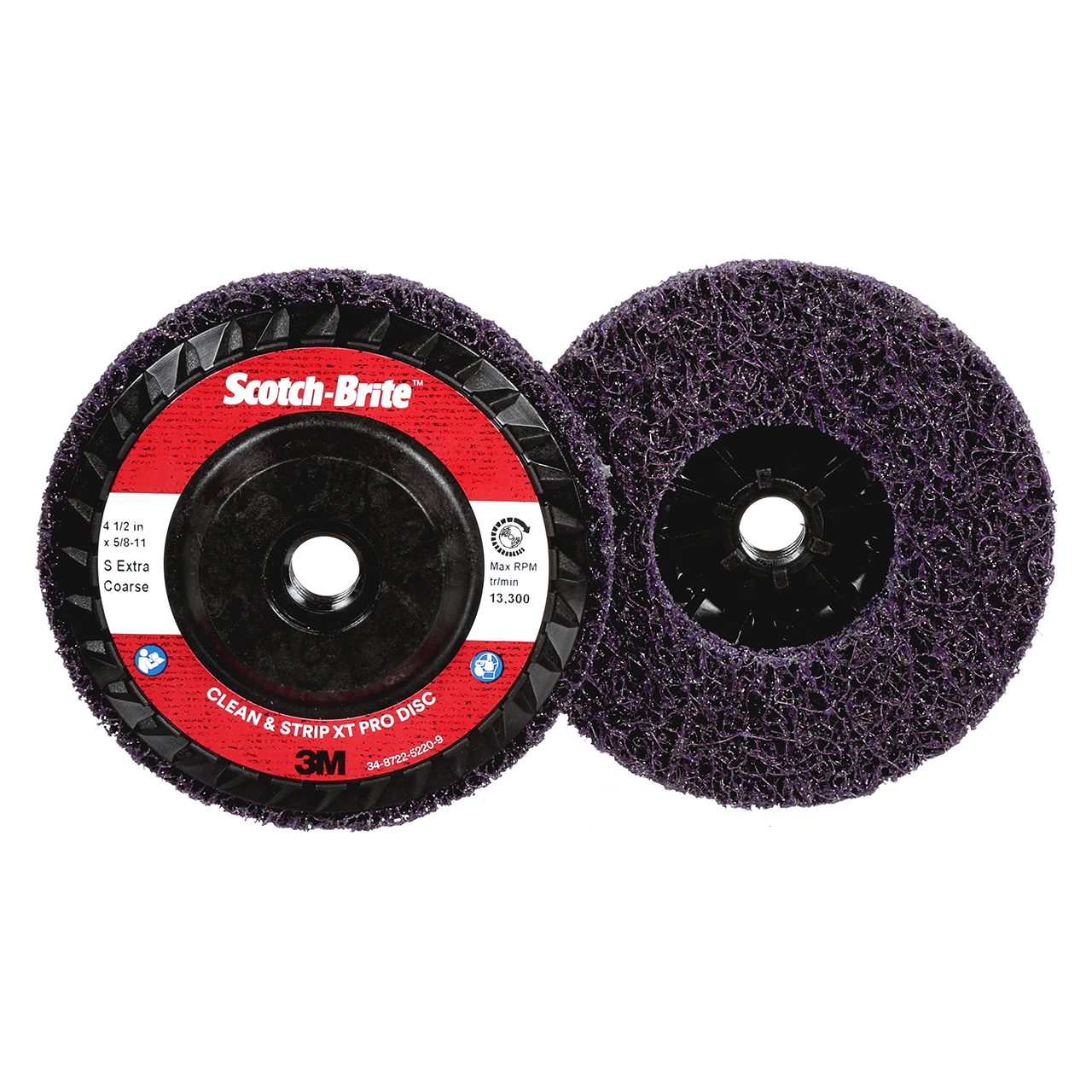 3M 7100175252 | Scotch-Brite 4-1/2" Diameter XO-DC Extra Coarse Silicon Carbide Clean and Strip XT Pro Disc