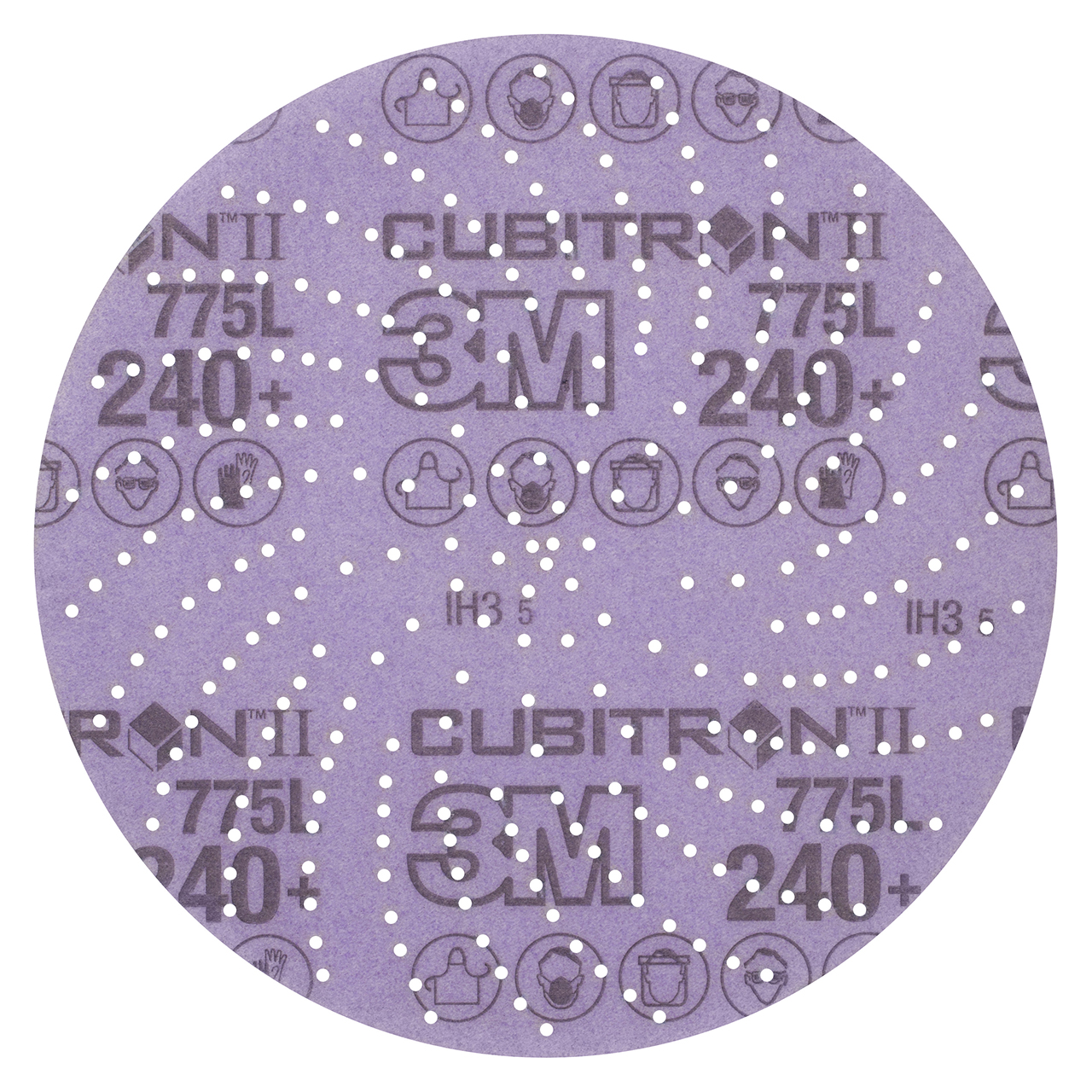 3M 7100246535 | Xtract Cubitron II 8" Diameter 775L 240+ Grit Precision Shaped Ceramic Film Disc