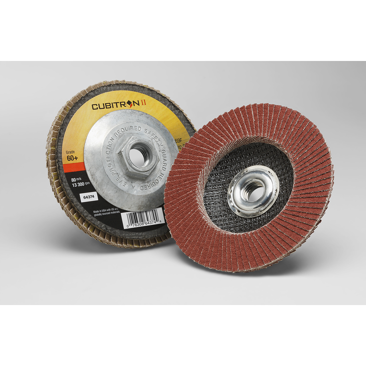 3M 7100104926 | Cubitron II 4-1/2" Diameter 969F YF Weight 60+ Grit Precision Shaped Ceramic Flap Disc