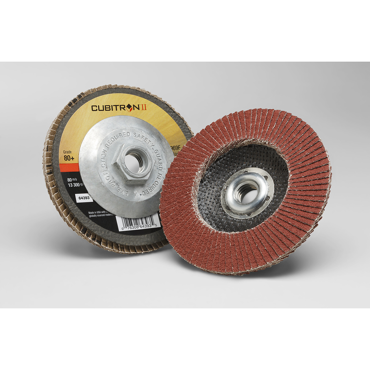 3M 7100104889 | Cubitron II 5" Diameter 969F YF Weight 80+ Grit Precision Shaped Ceramic Flap Disc