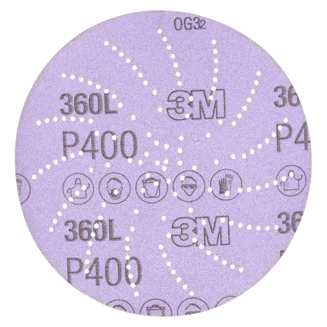 3M 7100077549 | Xtract 5" Diameter 360L P400 Grit Aluminum Oxide Film Disc