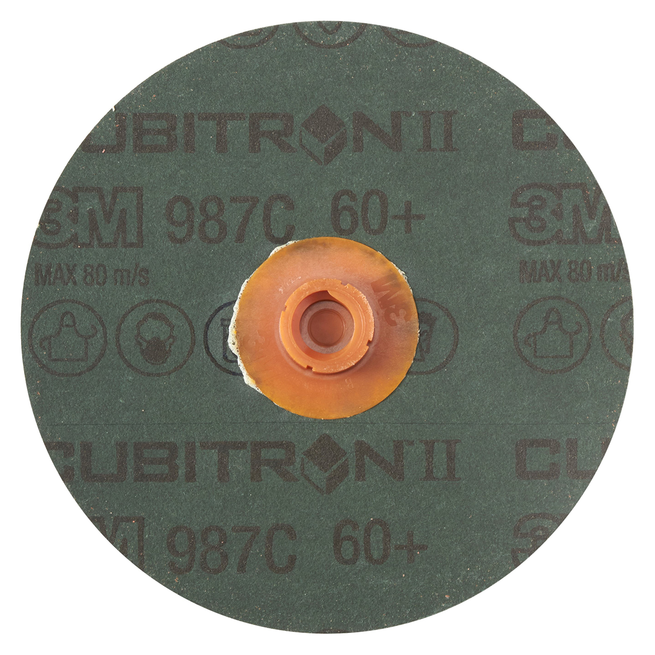 3M 7100096602 | Cubitron II Roloc 4" Diameter 987C 60+ Grit Precision Shaped Ceramic Fiber Disc
