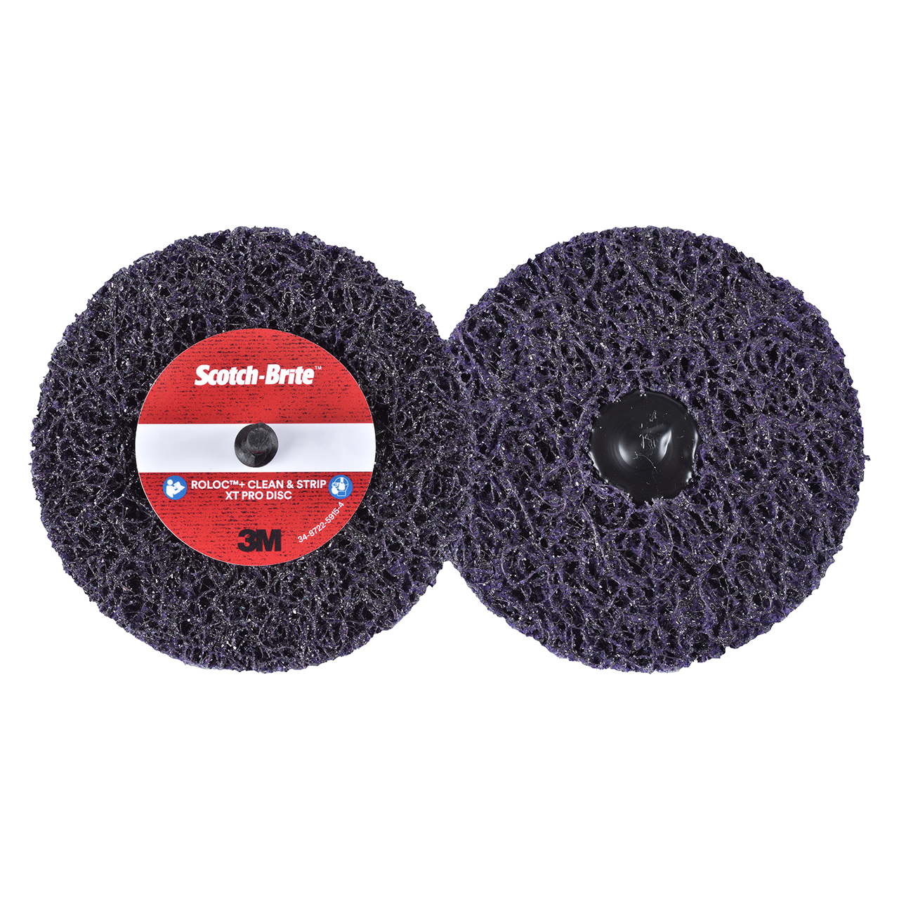 3M 7100173791 | Scotch-Brite Roloc 4" OAD XO-ZR+ x 1" Hole Diameter Extra Coarse Silicon Carbide Clean and Strip XT Pro Disc