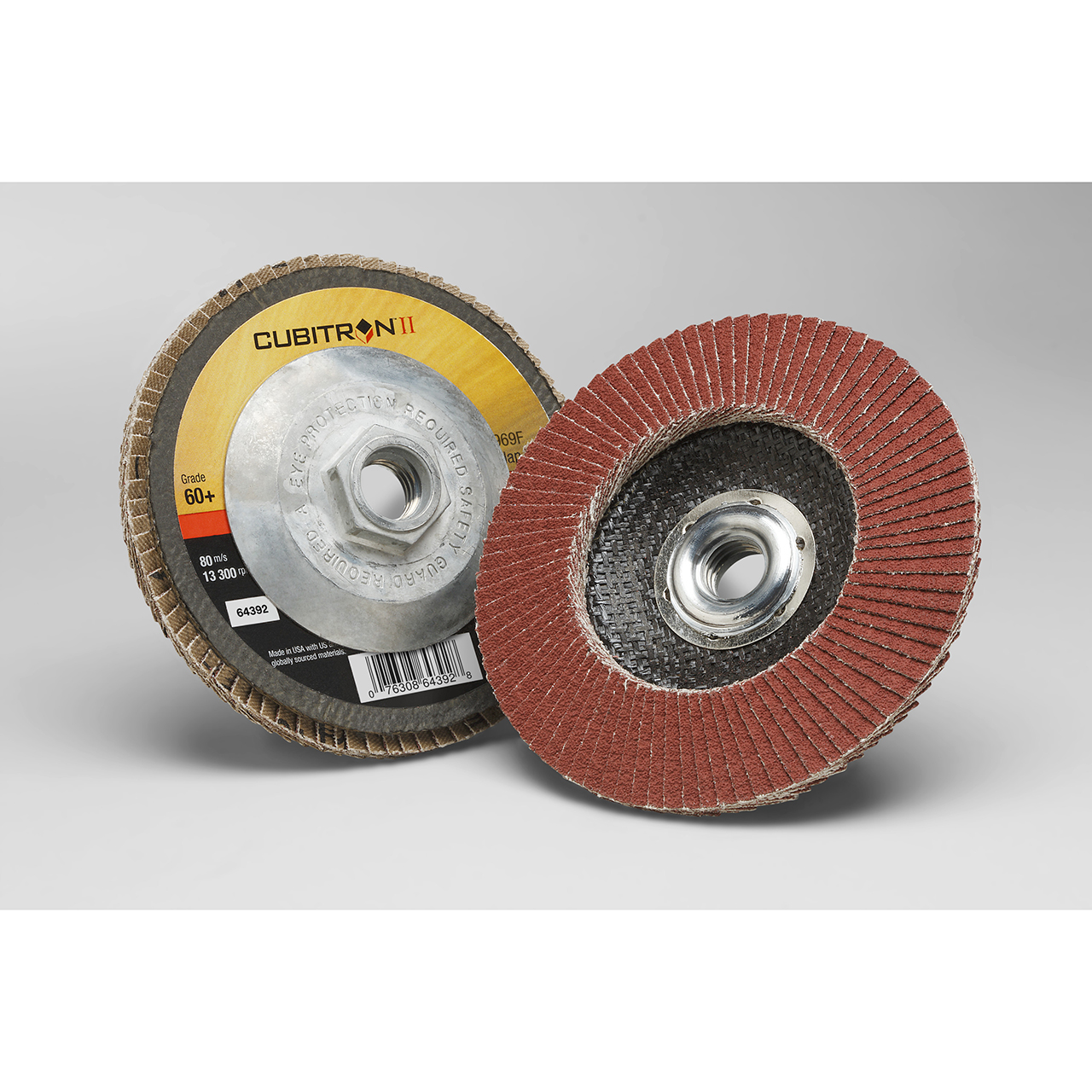 3M 7100104918 | Cubitron II 4" Diameter 969F YF Weight 60+ Grit Precision Shaped Ceramic Flap Disc