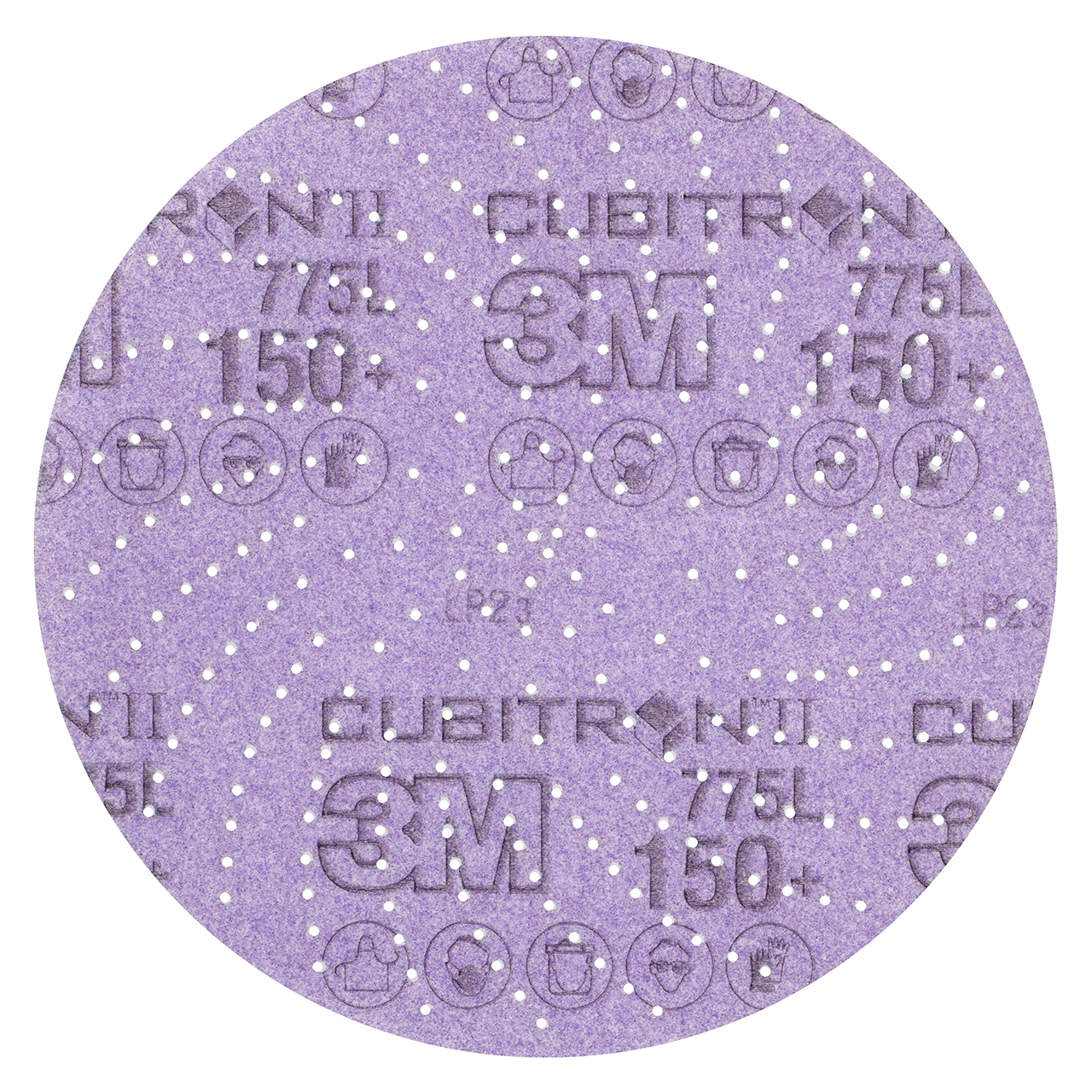 3M 7100248339 | Xtract Cubitron II 8" Diameter 775L 150+ Grit Precision Shaped Ceramic Film Disc