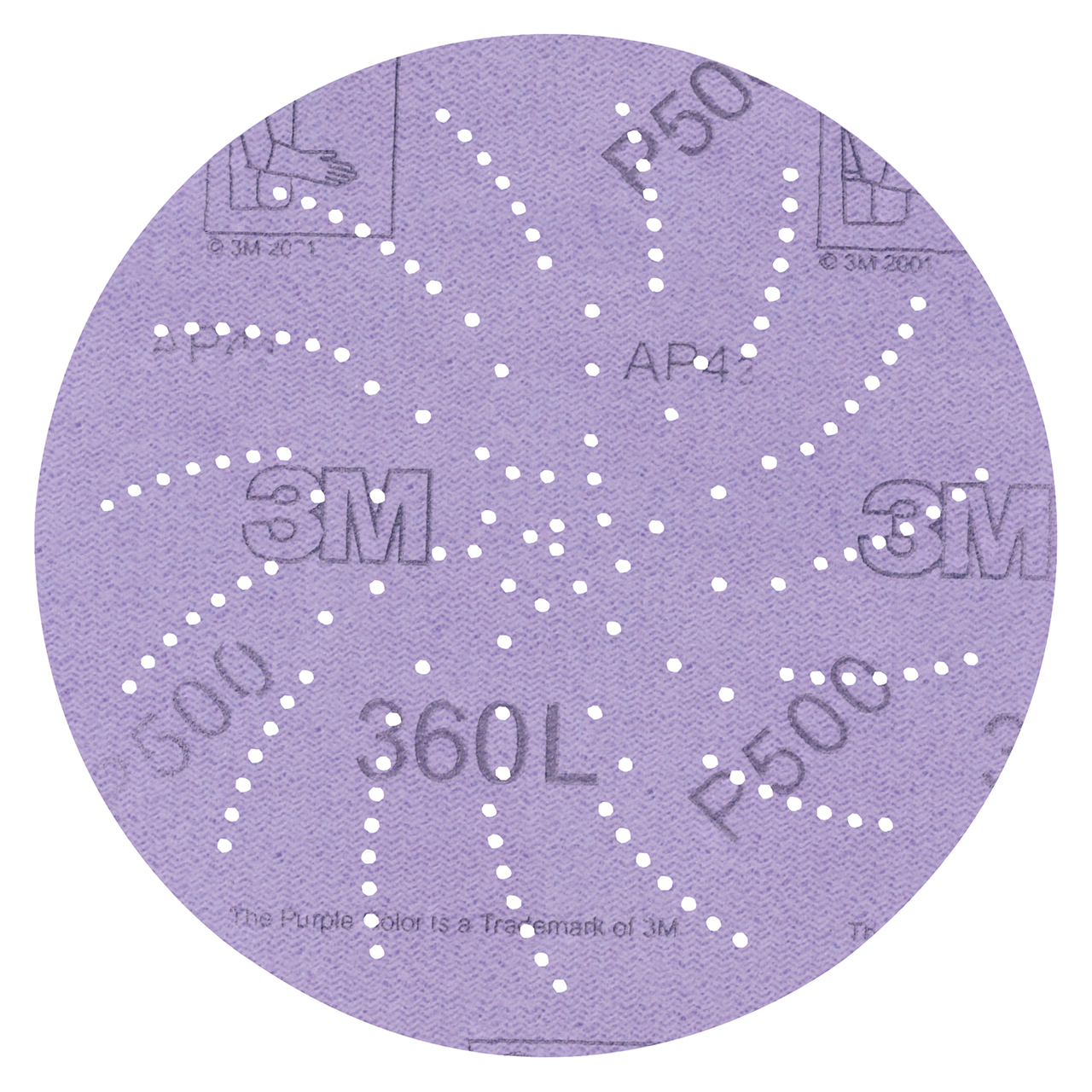 3M 7100077624 | Xtract 6" Diameter 360L P500 Grit Aluminum Oxide Film Disc