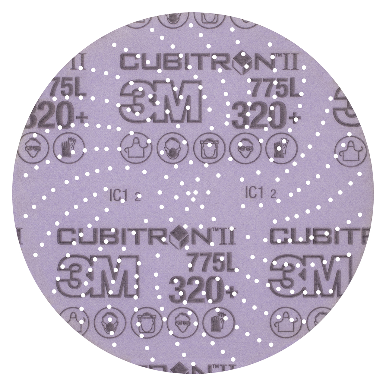 3M 7100246534 | Xtract Cubitron II 8" Diameter 775L 320+ Grit Precision Shaped Ceramic Film Disc