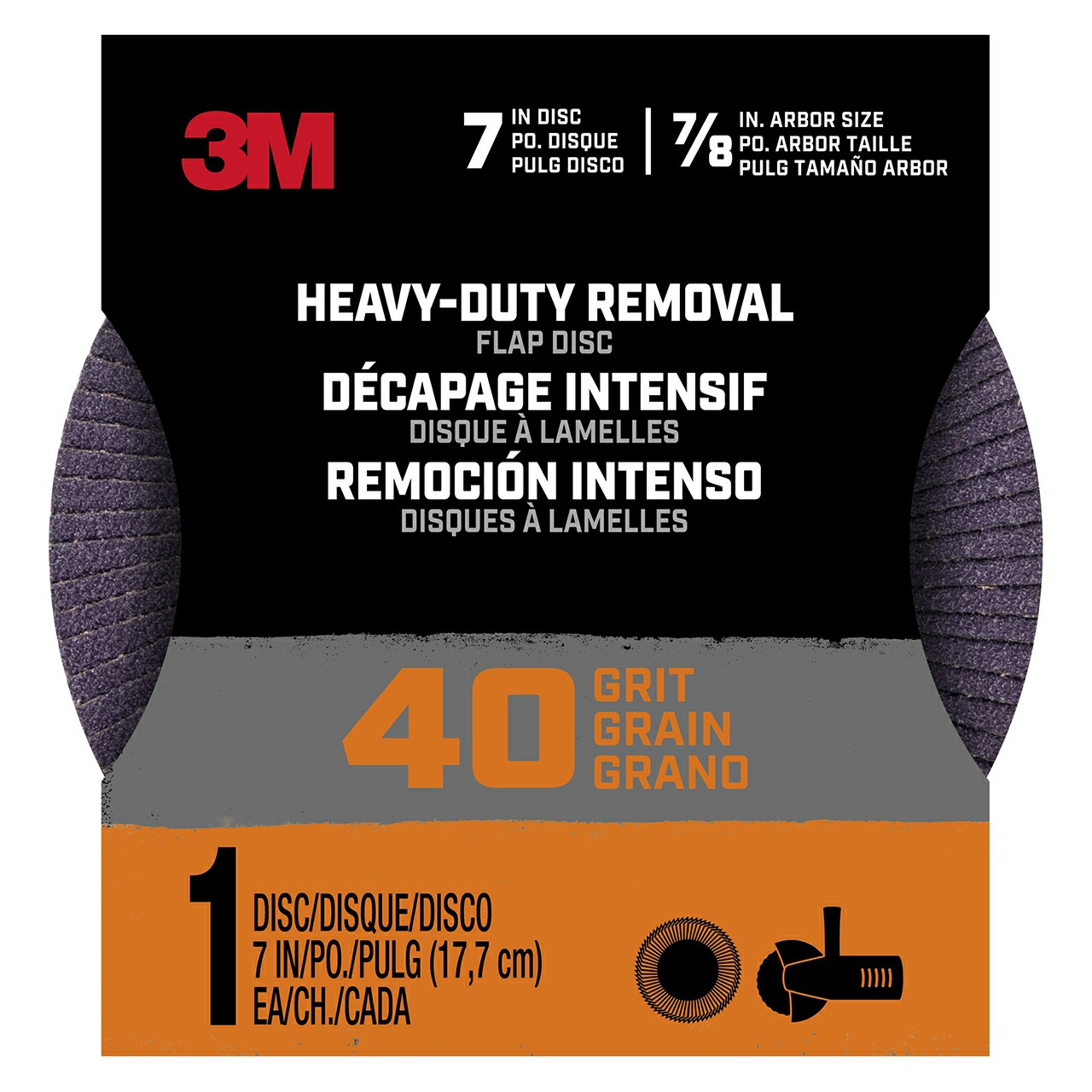 3M 7100198043 | 40 Grit Flap Disc