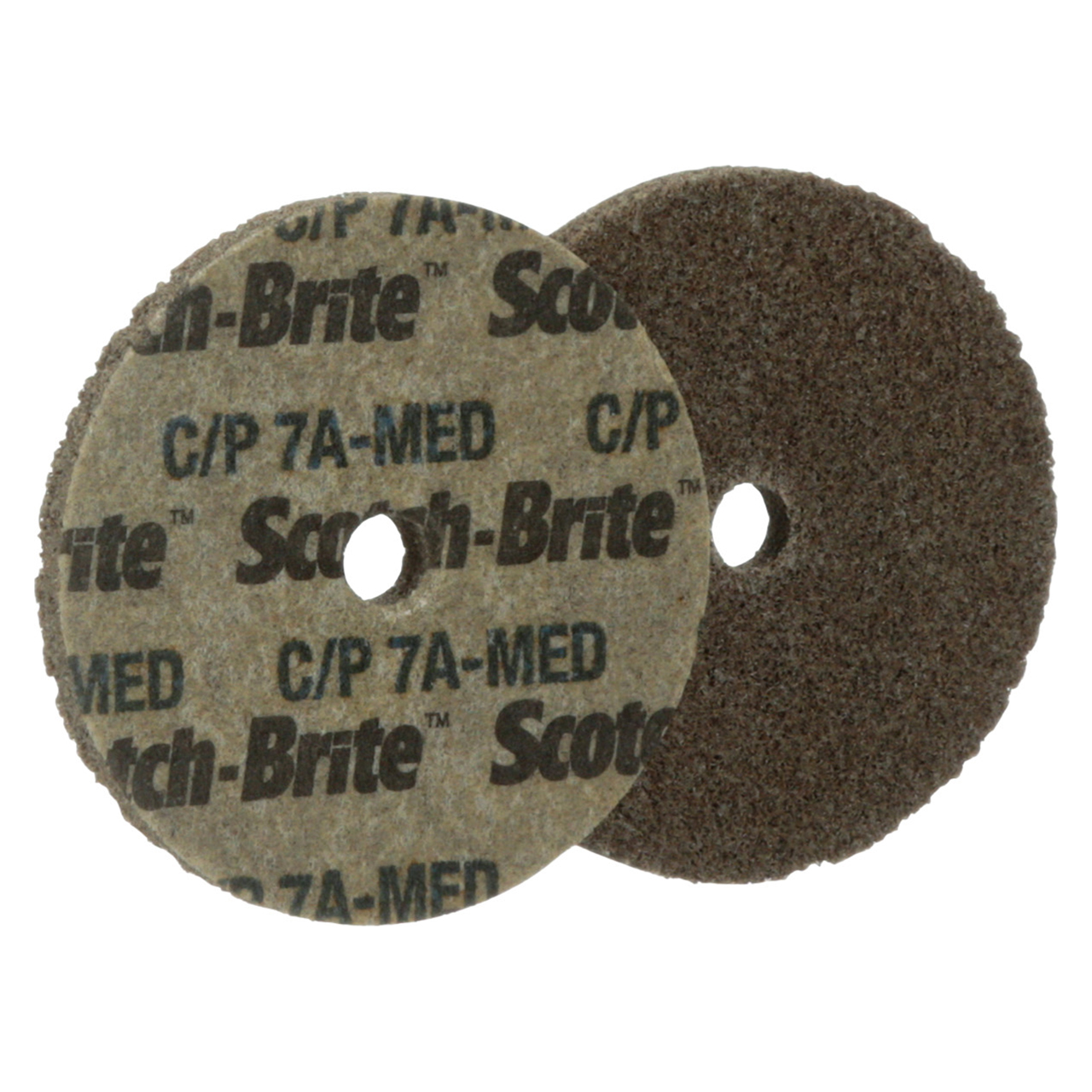 3M 7010364290 | Scotch-Brite 1/4" Hole Diameter x 3" OAD Medium Grade Aluminum Oxide Cut and Polish Unitized Wheel