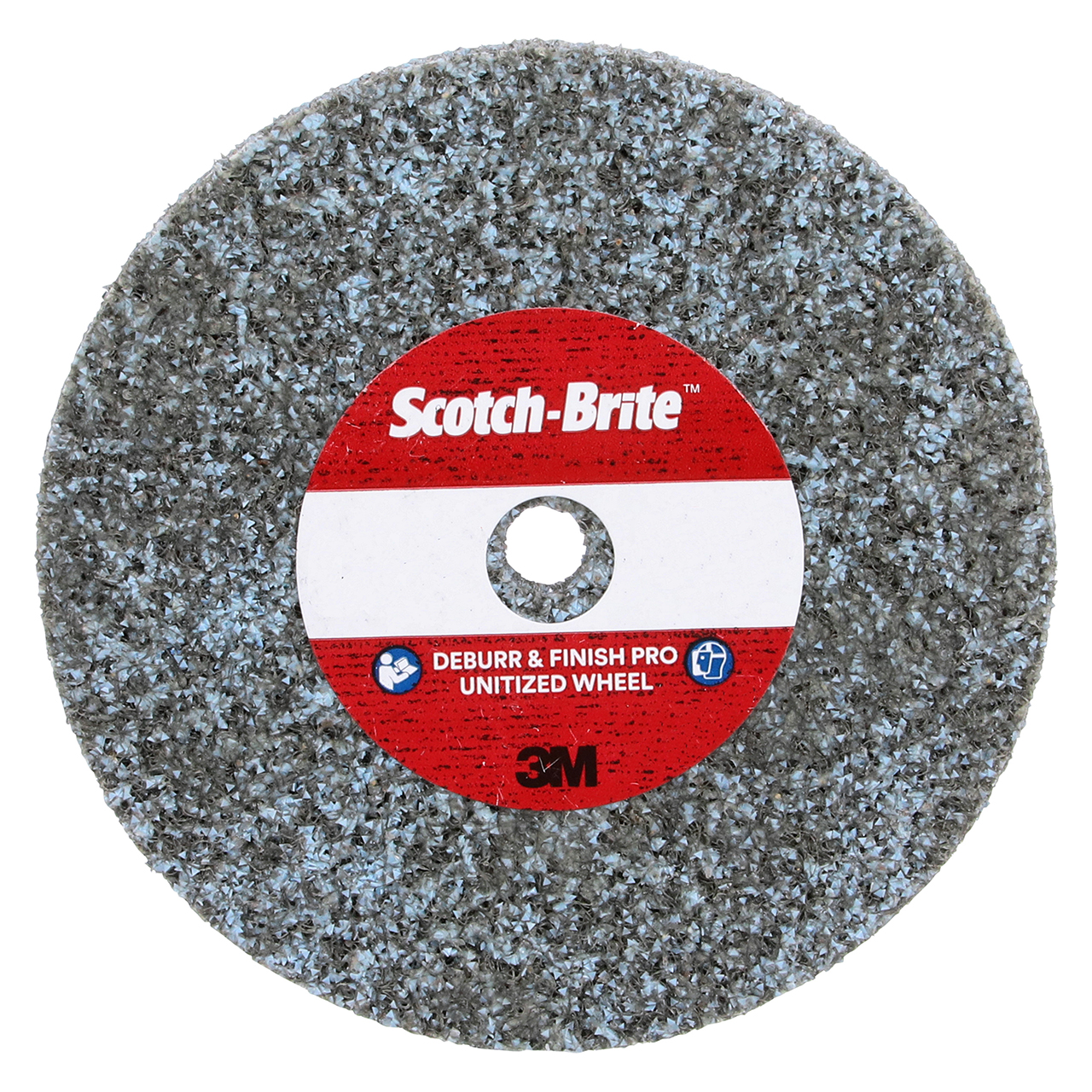 3M 7100290247 | Scotch-Brite 3" Diameter x 1/4" Width Extra Coarse+ Grade Precision Shaped Ceramic Deburr & Finish Pro Unitized Wheel