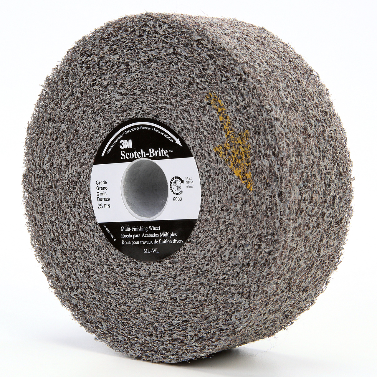 3M 7010365319 | Scotch-Brite 2" Hole Diameter x 6" OAD Medium Grade Silicon Carbide Multi-Finishing Convolute Wheel