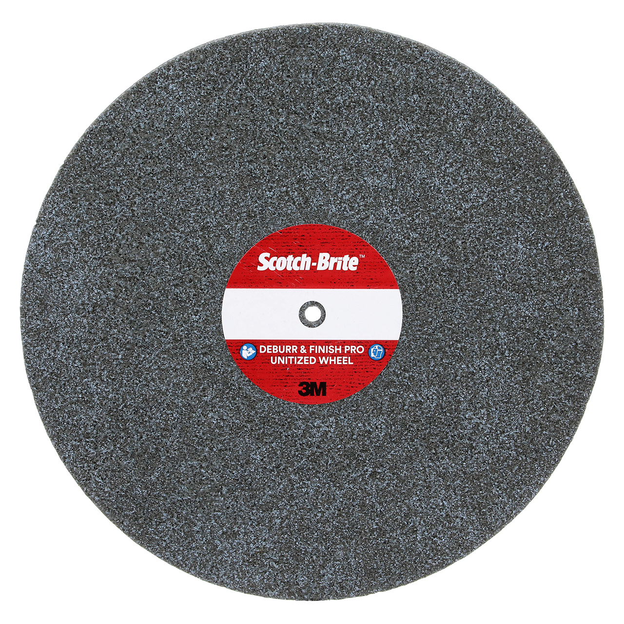 3M 7100220228 | Scotch-Brite 12" Diameter x 1/2" Width Coarse+ Grade Precision Shaped Ceramic Deburr & Finish Pro Unitized Wheel