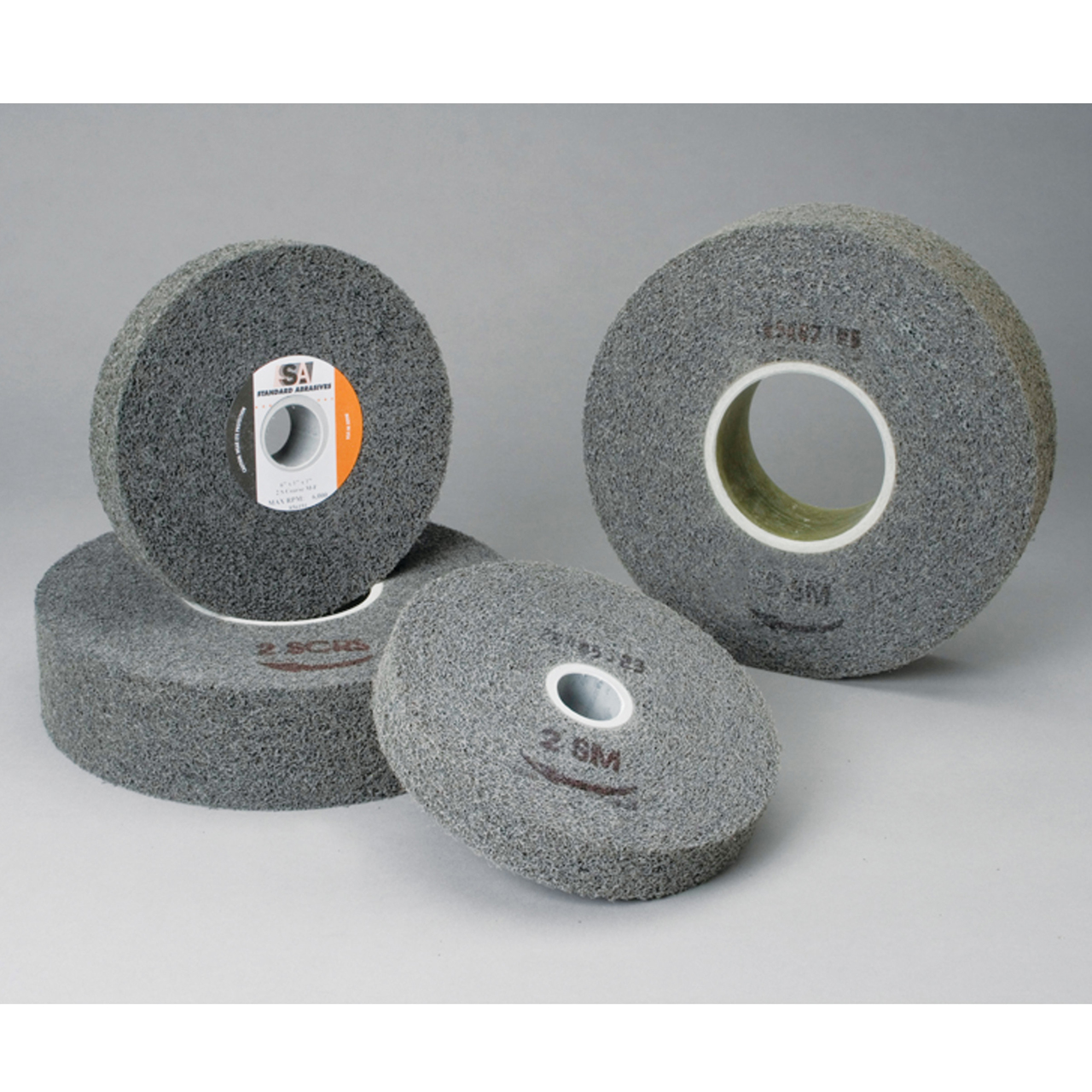 3M 7000121896 | 856492 Standard Abrasives 3" Hole Diameter x 8" OAD x 2" Width Medium Grade Silicon Carbide Multi-Finish Wheel