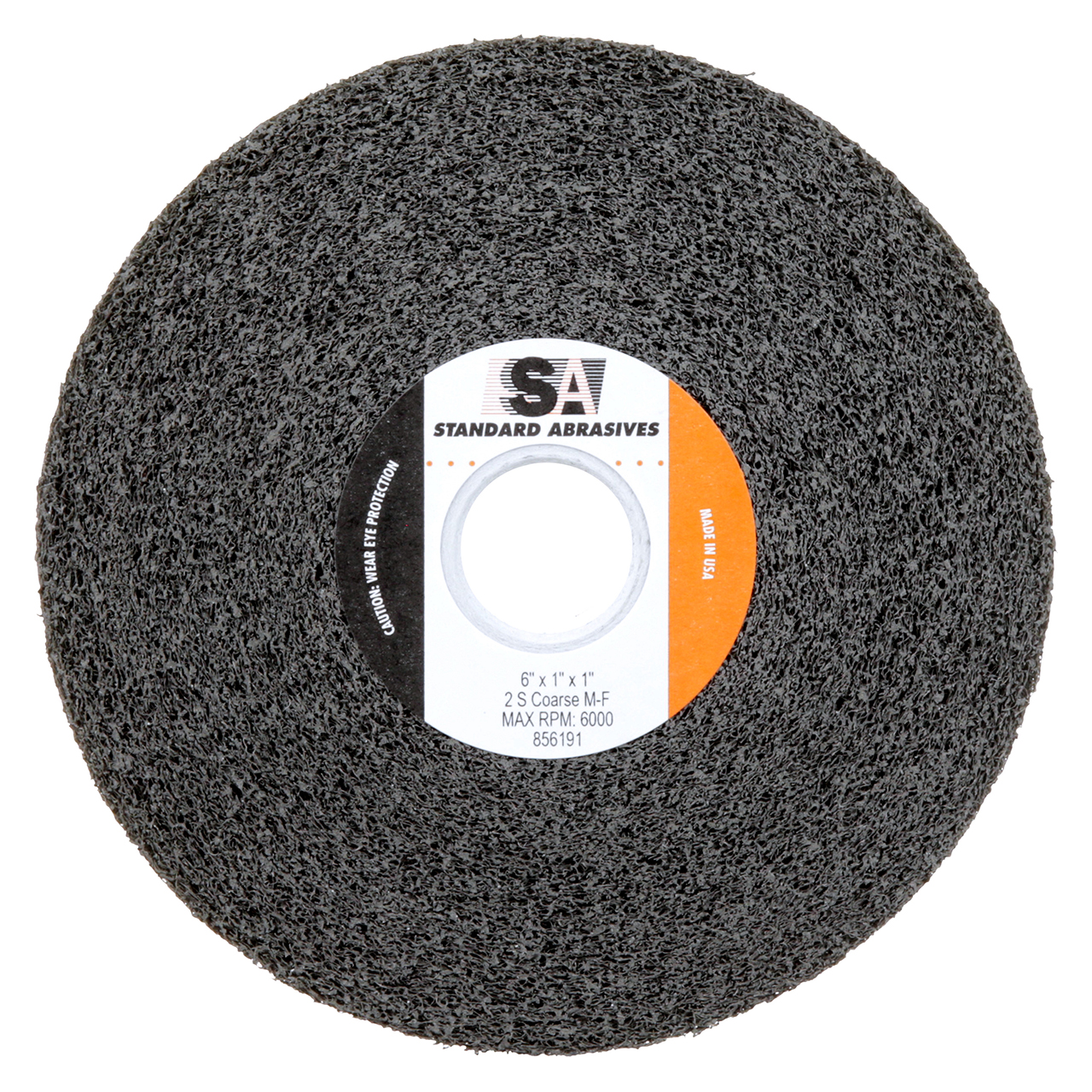 3M 7000121894 | 856191 Standard Abrasives 1" Hole Diameter x 6" OAD x 1" Width Coarse Grade Silicon Carbide Multi-Finish Wheel
