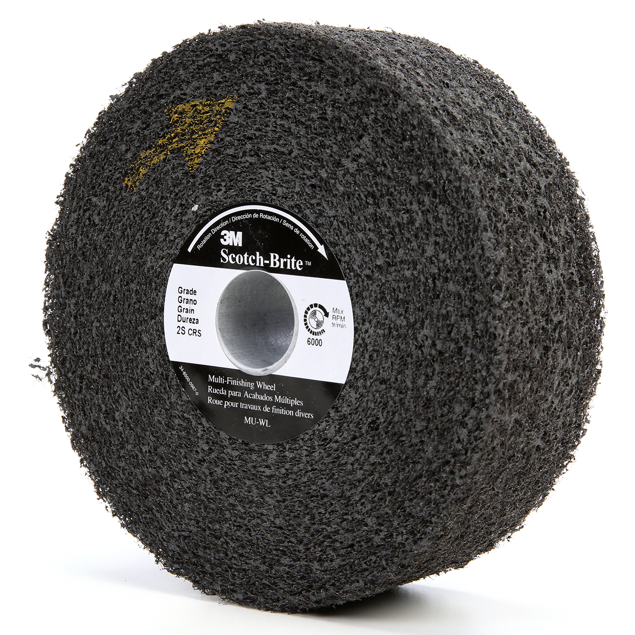 3M 7100191954 | Scotch-Brite 1/2" Hole Diameter x 6" OAD Coarse Grade Silicon Carbide Multi-Finishing Convolute Wheel