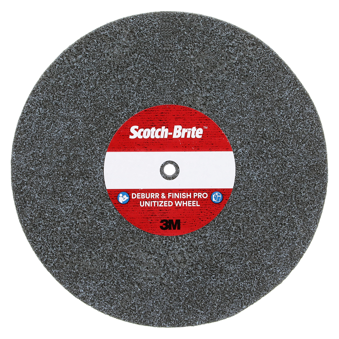 3M 7100088655 | Scotch-Brite 6" Diameter x 1" Width Medium+ Grade Precision Shaped Ceramic Deburr & Finish Pro Unitized Wheel