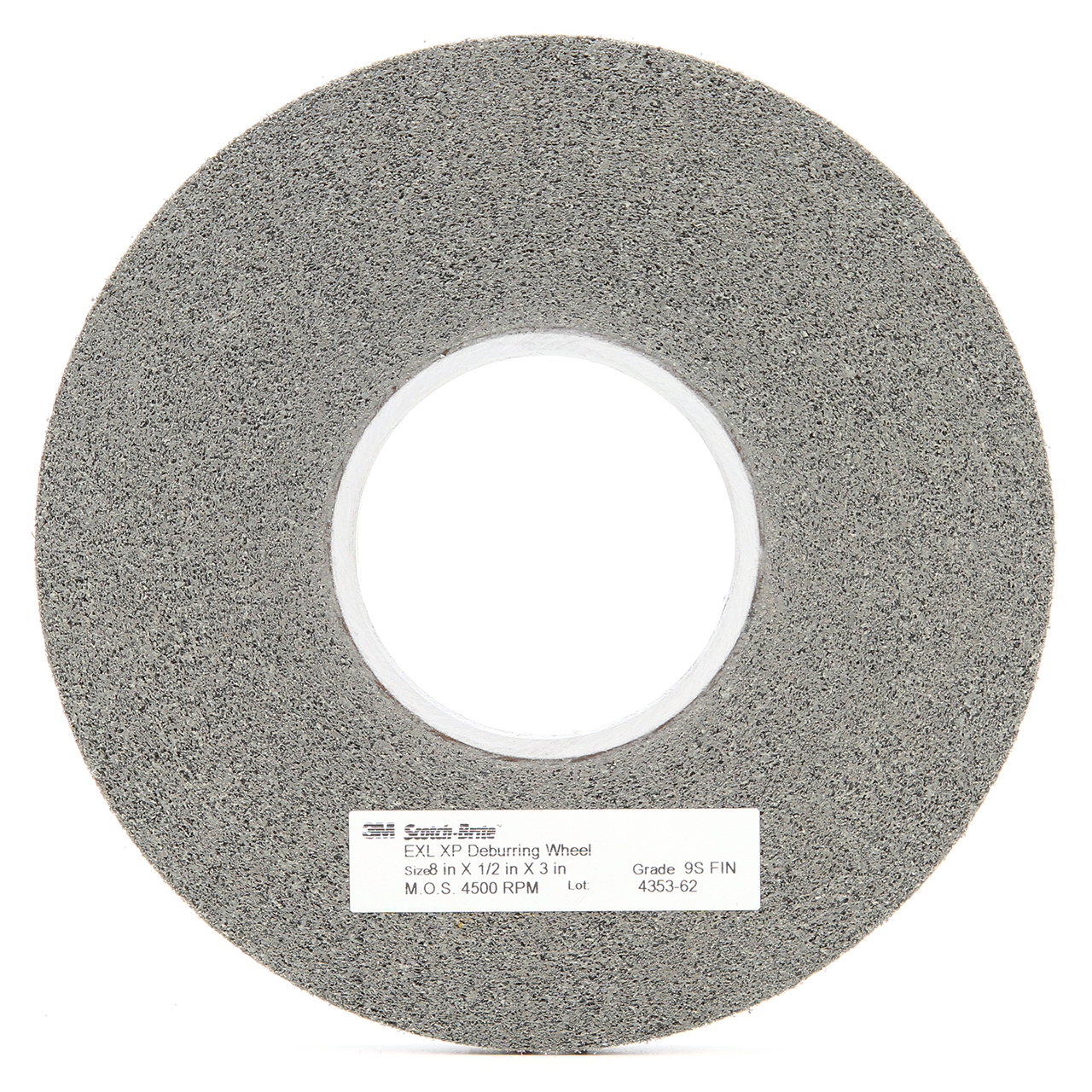 3M 7010329794 | Scotch-Brite 5" Hole Diameter x 12" OAD x 2" Width Fine Grade Silicon Carbide Deburring Wheel