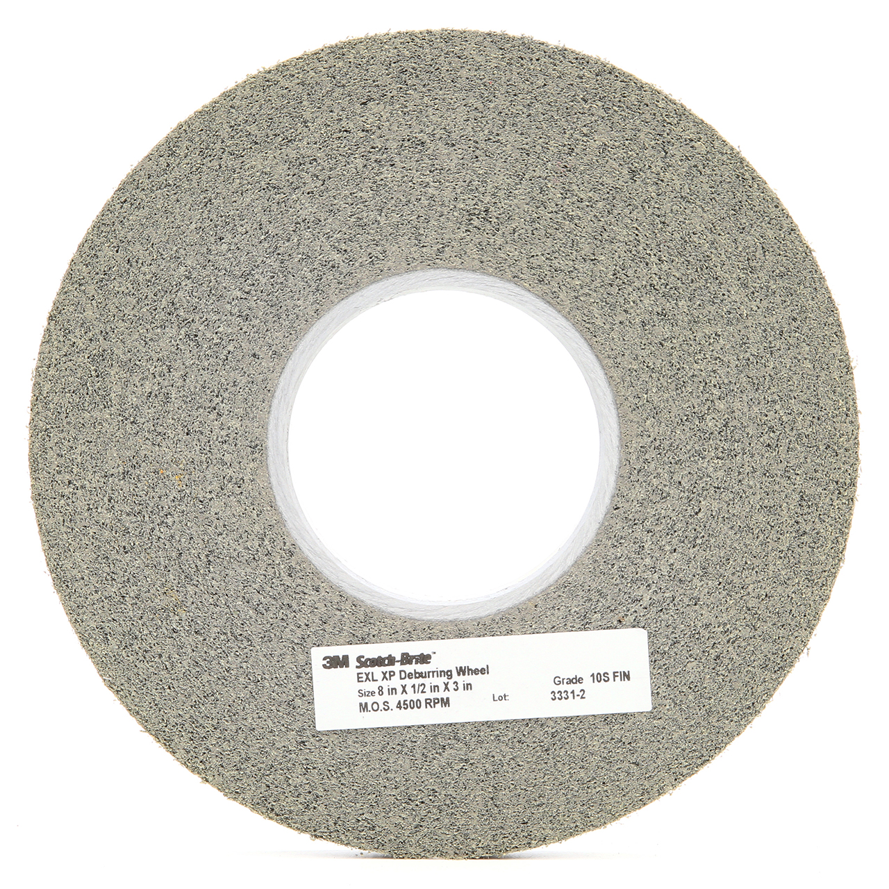 3M 7010309983 | Scotch-Brite 5" Hole Diameter x 12" OAD x 2" Width Fine Grade Silicon Carbide Deburring Wheel