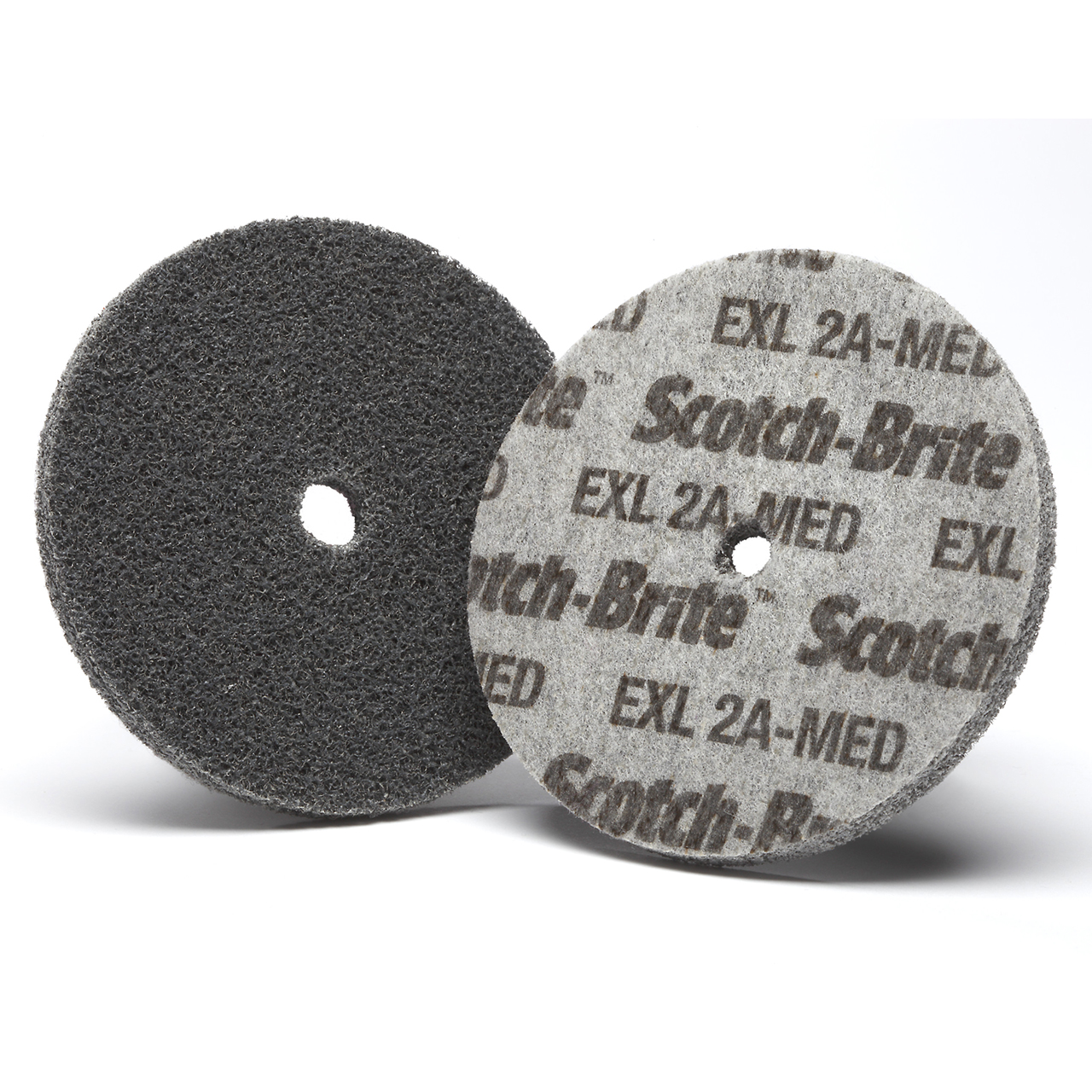 3M 7010329220 | Scotch-Brite 1/4" Hole Diameter x 3" OAD x 3/4" Width Medium Grade Aluminum Oxide EXL Unitized Wheel