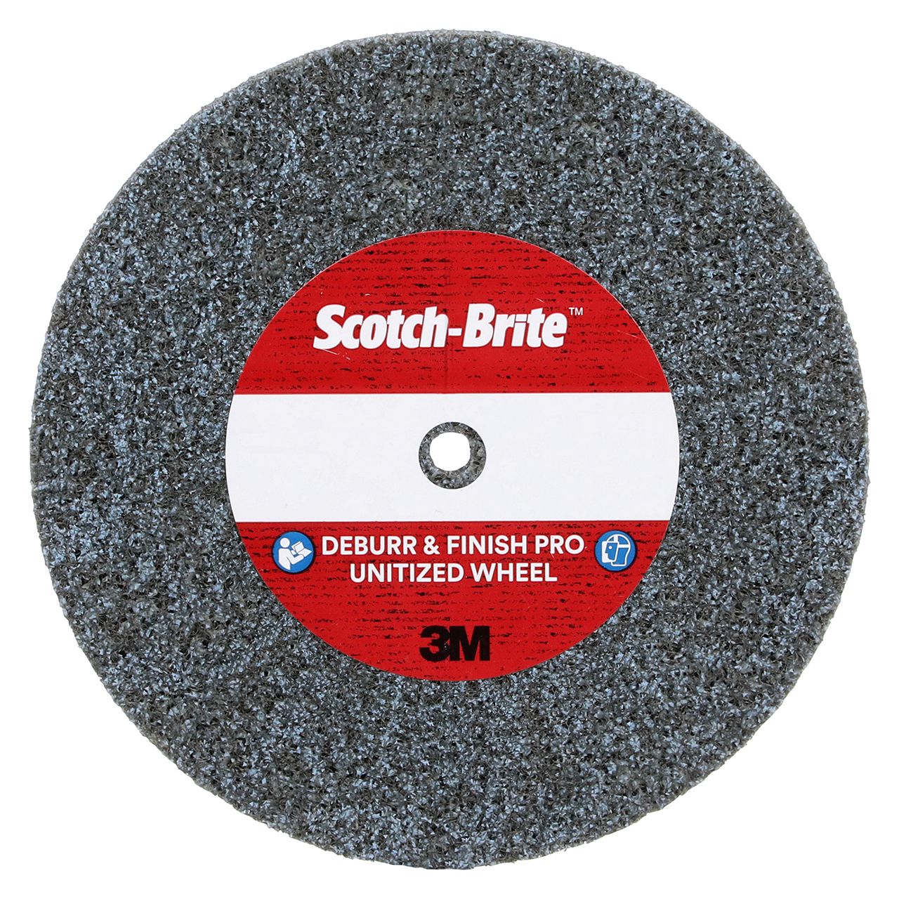 3M 7010534347 | Scotch-Brite 3" Diameter x 1/4" Width Coarse+ Grade Precision Shaped Ceramic Deburr & Finish Pro Unitized Wheel
