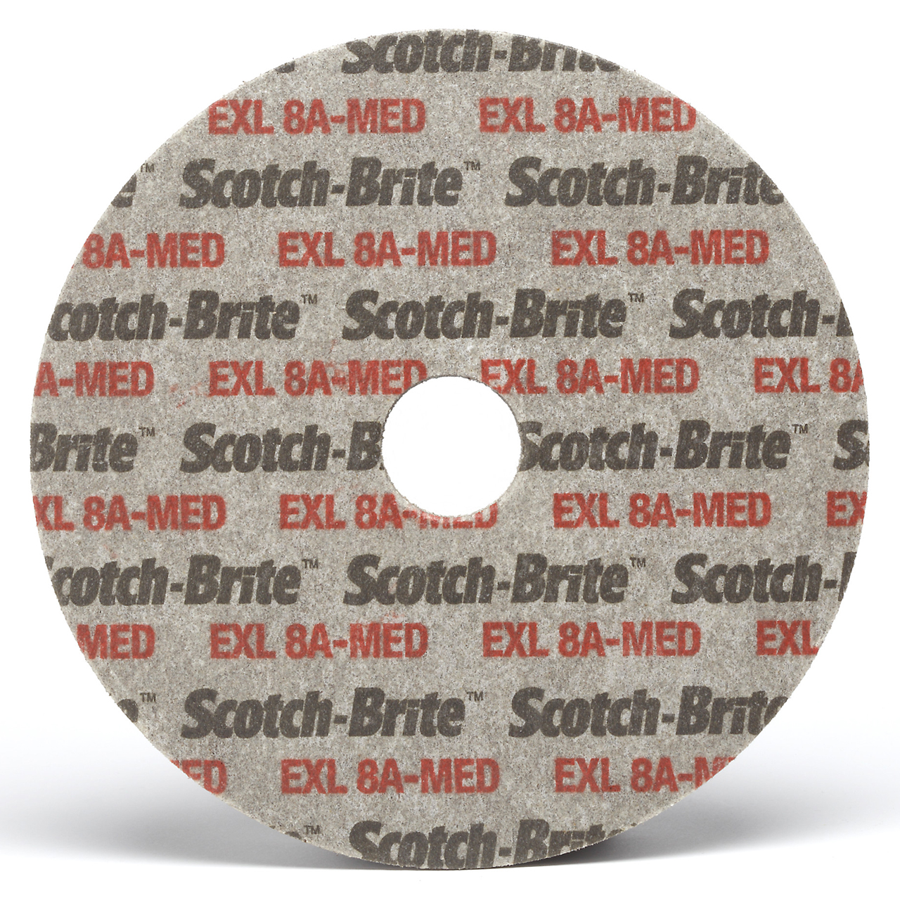 3M 7000120739 | Scotch-Brite 1/4" Hole Diameter x 3" OAD x 1/8" Width Medium Grade Aluminum Oxide EXL Unitized Wheel