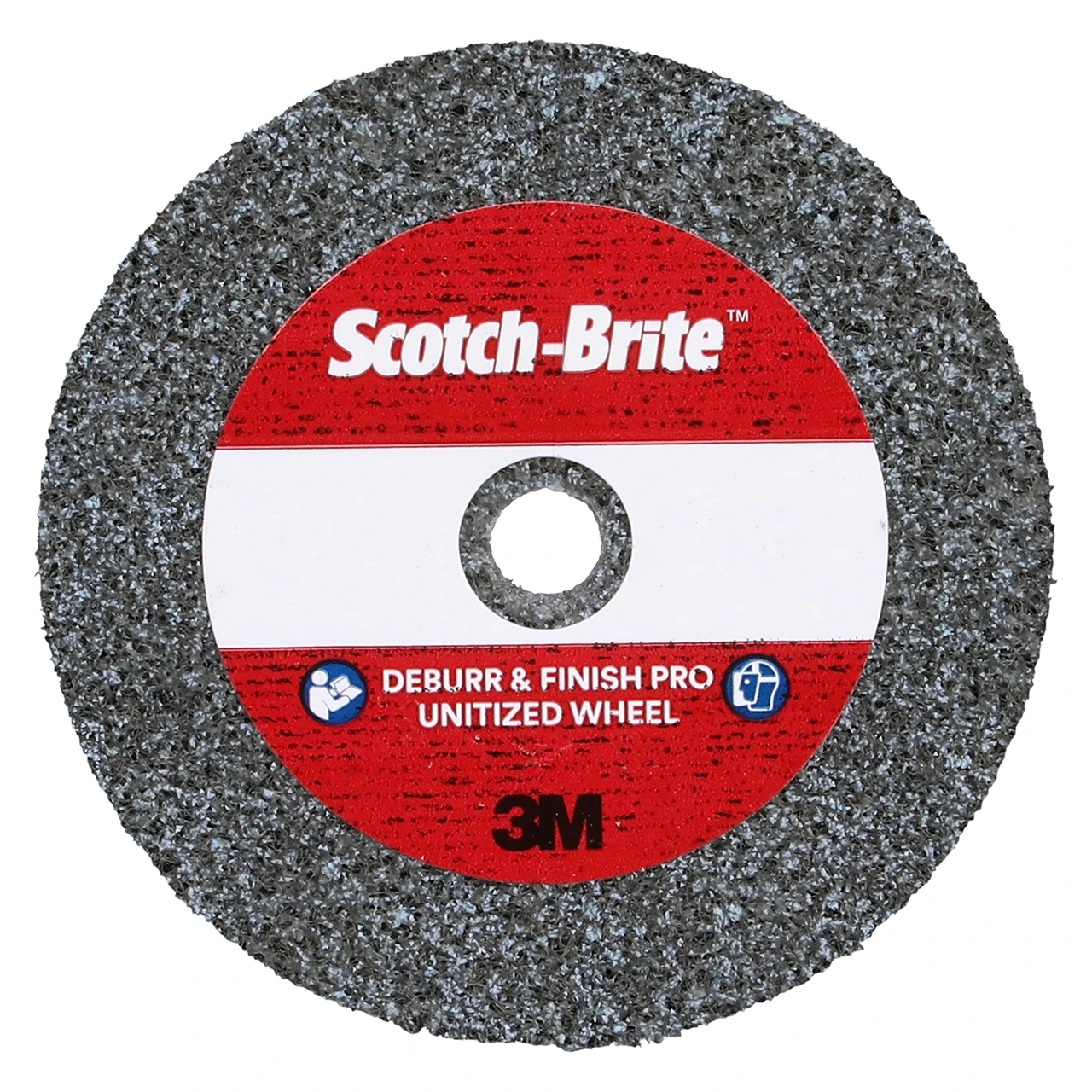 3M 7100053413 | Scotch-Brite 2" Diameter x  Width Medium+ Grade Precision Shaped Ceramic Deburr & Finish Pro Unitized Wheel