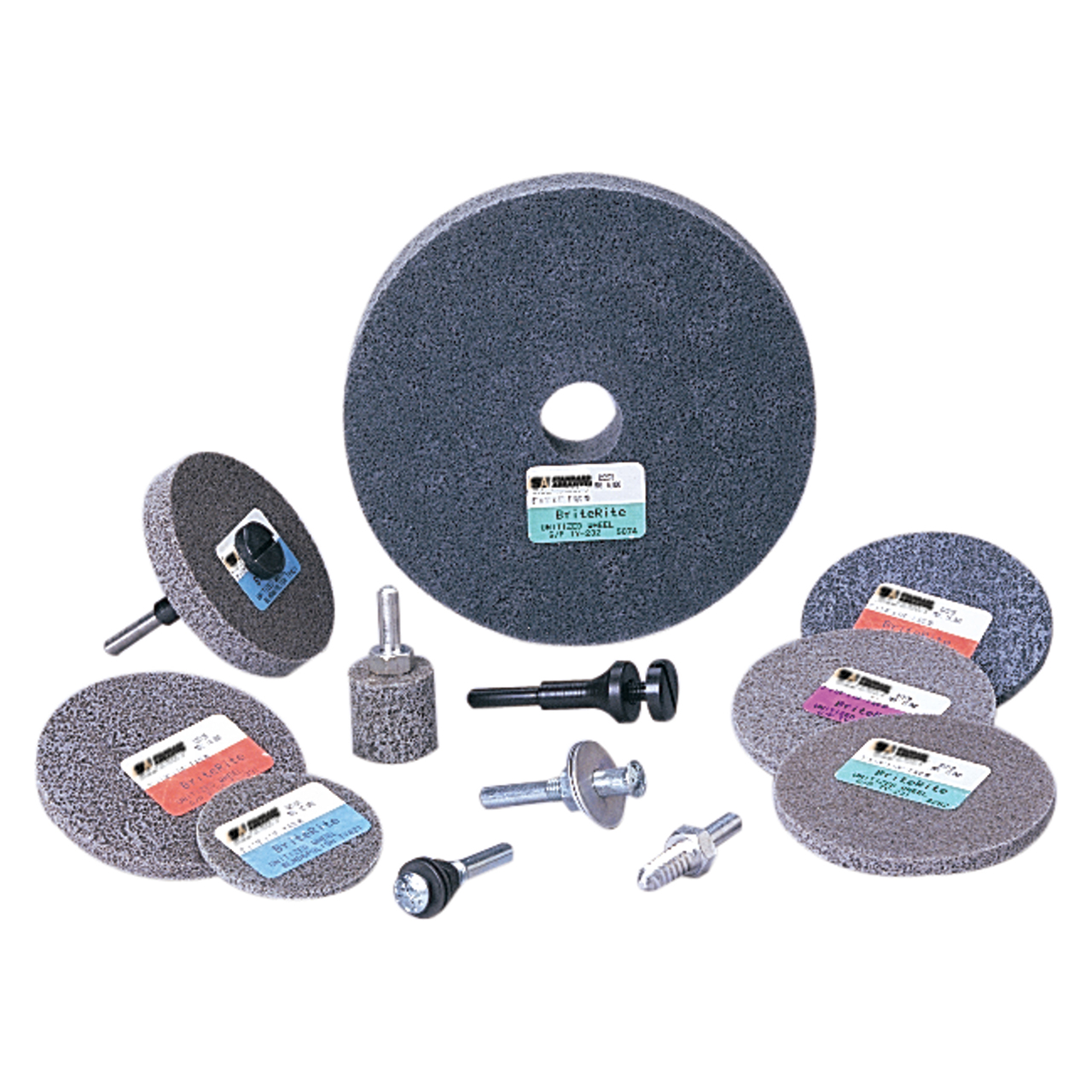 3M 7100049934 | 892133 Standard Abrasives 1/4" Hole Diameter x 3" OAD x 1/8" Width Medium Grade Aluminum Oxide Unitized Wheel