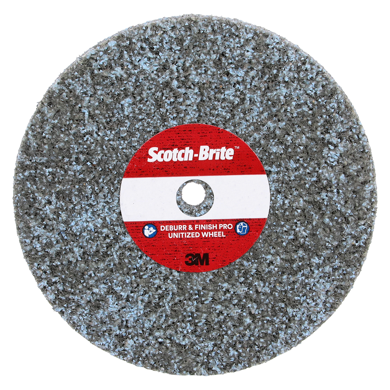 3M 7100290100 | Scotch-Brite 6" Diameter x 1/4" Width Extra Coarse+ Grade Precision Shaped Ceramic Deburr & Finish Pro Unitized Wheel