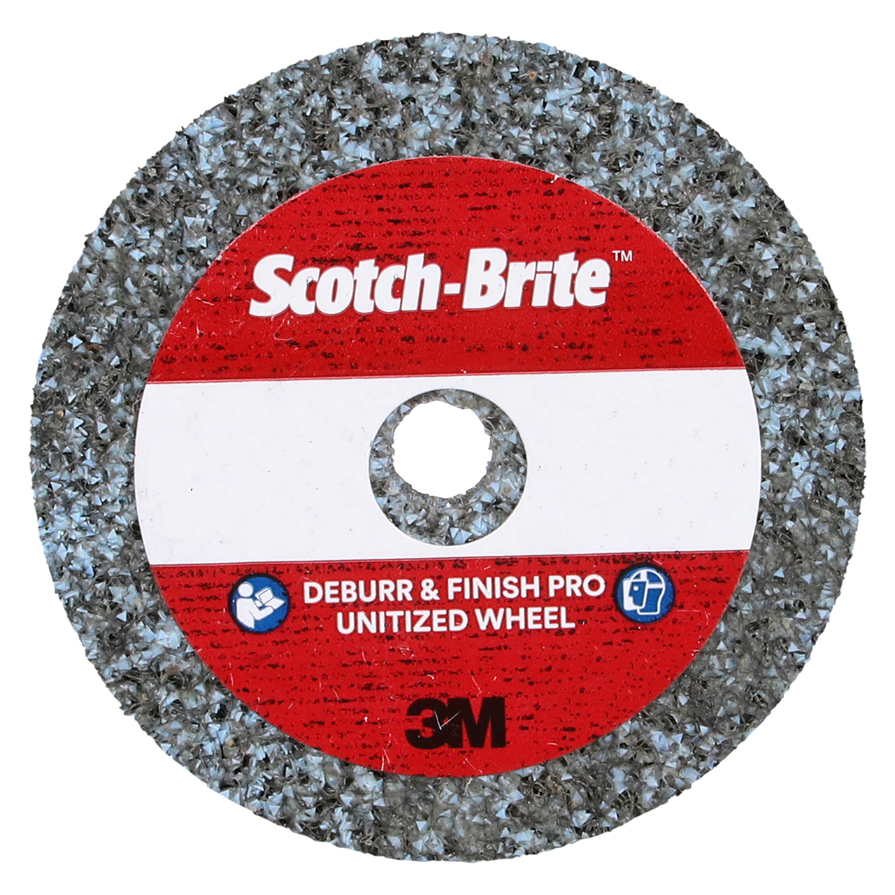3M 7100290254 | Scotch-Brite 1" Diameter x 1" Width Extra Coarse+ Grade Precision Shaped Ceramic Deburr & Finish Pro Unitized Wheel