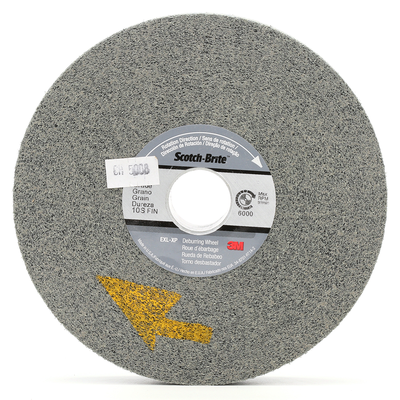 3M 7010292435 | Scotch-Brite 3" Hole Diameter x 8" OAD x 2" Width Fine Grade Silicon Carbide Deburring Wheel
